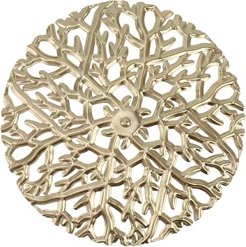 Gold Wall Art Set, Metal Wall Hanging Decoration for Wall with Tree Branch Round Shape Hollow Design Metal Wall Hanging Decoration S 1L