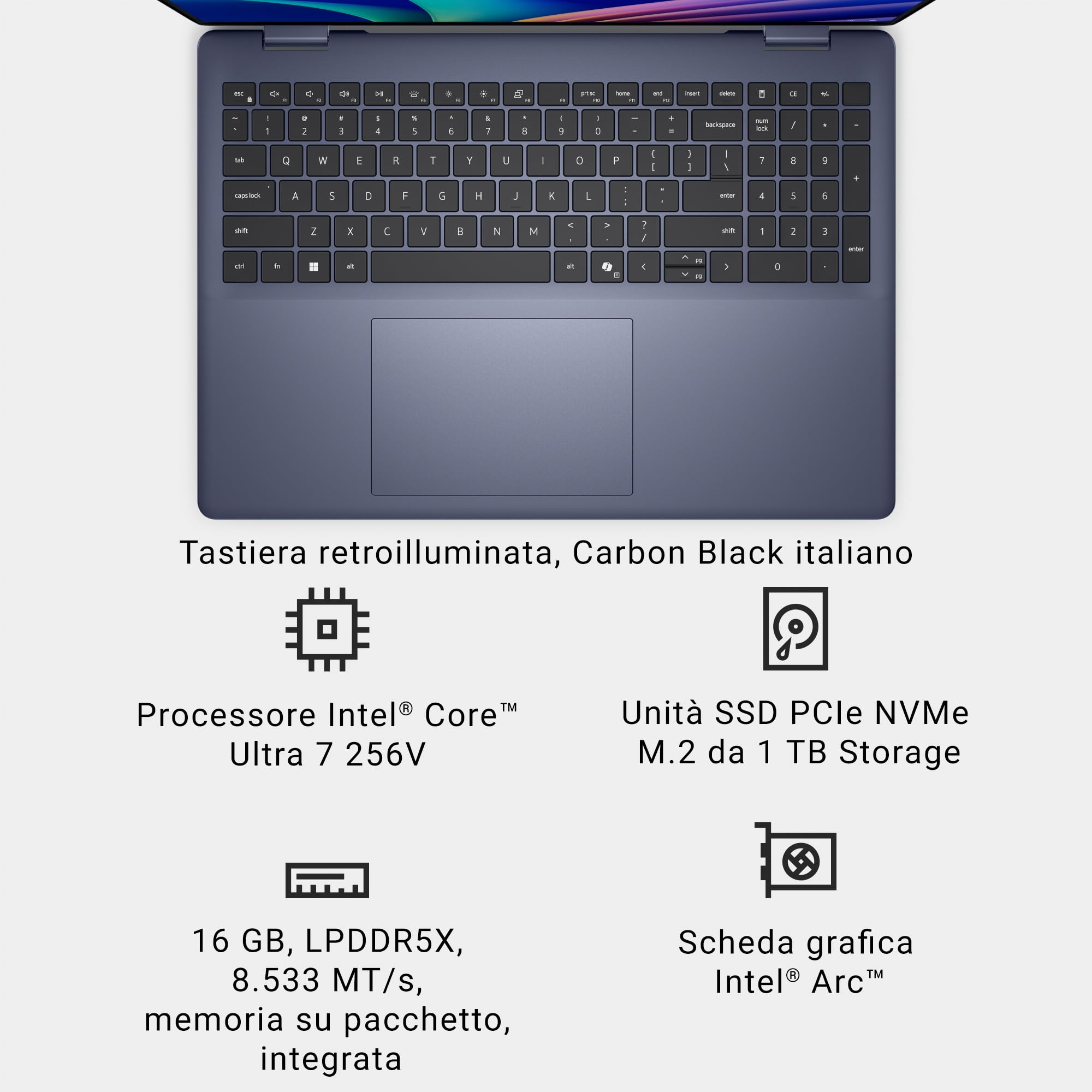 Dell 16 Plus 2-in-1 Copilot+ PC 16" 2.5K Mini-LED HDR600 Touchscreen Intel Core Ultra 7 Series 2 Intel Arc 16GB RAM 1TB SSD Windows 11 Home