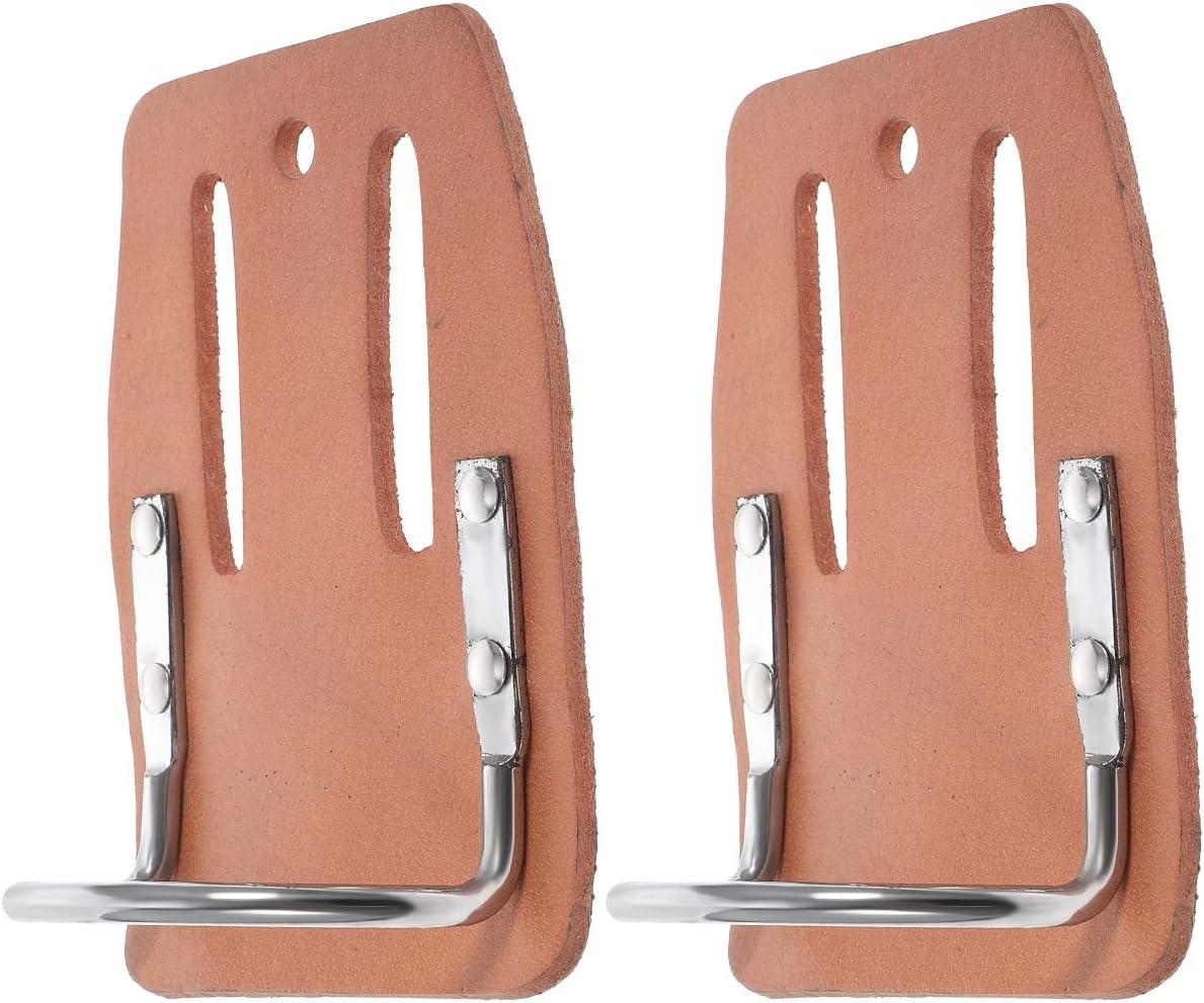 DOITOOL 2PCS Leather Hammer Holder for Tool Belt, Hammer Holster for Belt, Leather