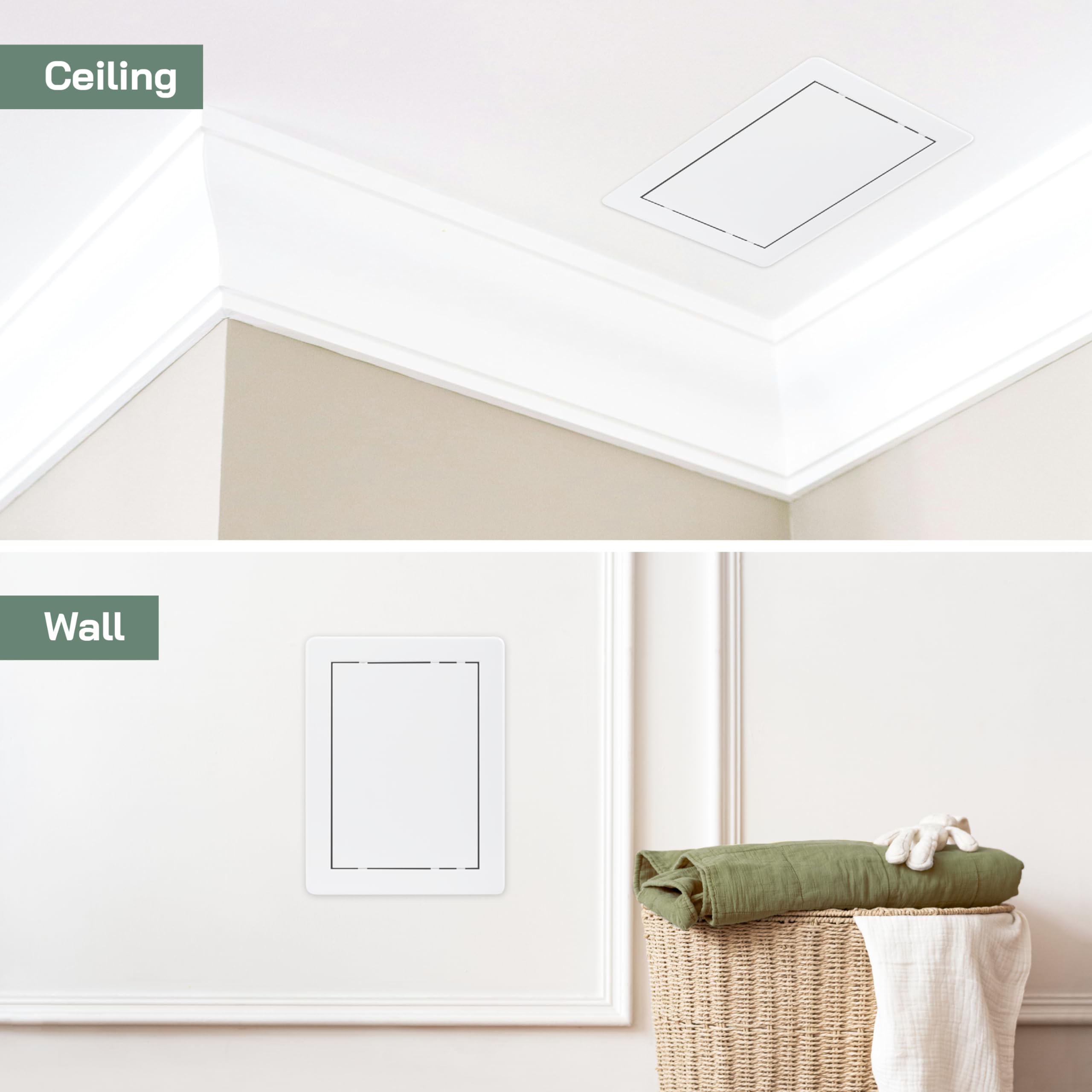 Vent Systems 6 x 8 Inch / 150 x 200 mm Access Panel, Easy Access Doors, ABS Plastic - Image 3