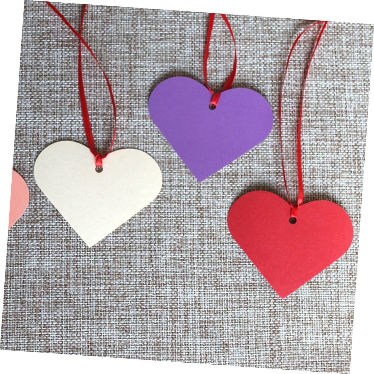 NUOBESTY 2 Set Di Biglietti Di Auguri A Forma Di Cuore Biglietti Di Auguri Per Festival Ringraziamento E Decorazioni Per Alberi Di Natale 50 Pezzi*2