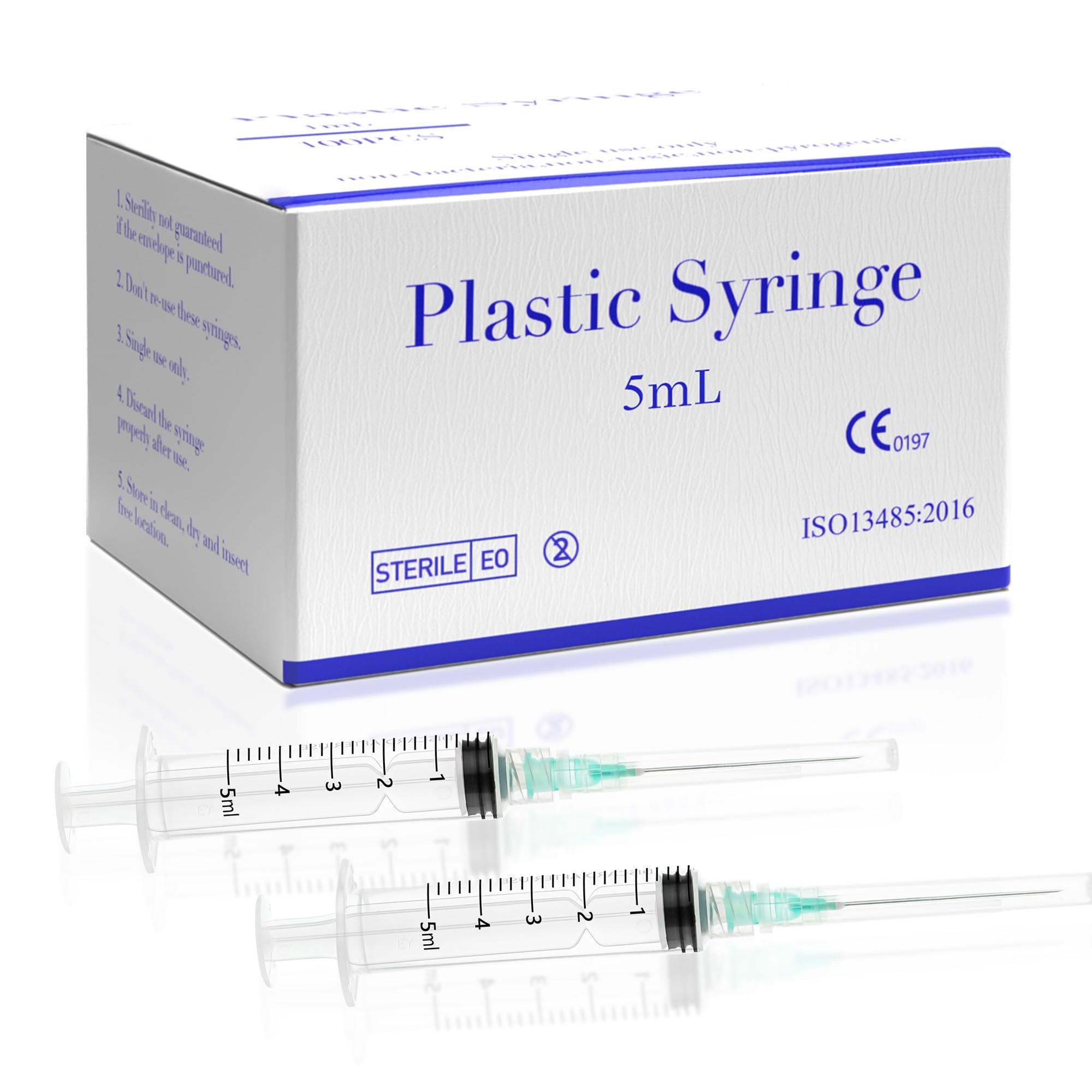 100 Pack 1mL 27Ga 1/2 Inch 13MM Lab Syringe Tools, Individually Packed — Amazon image 12