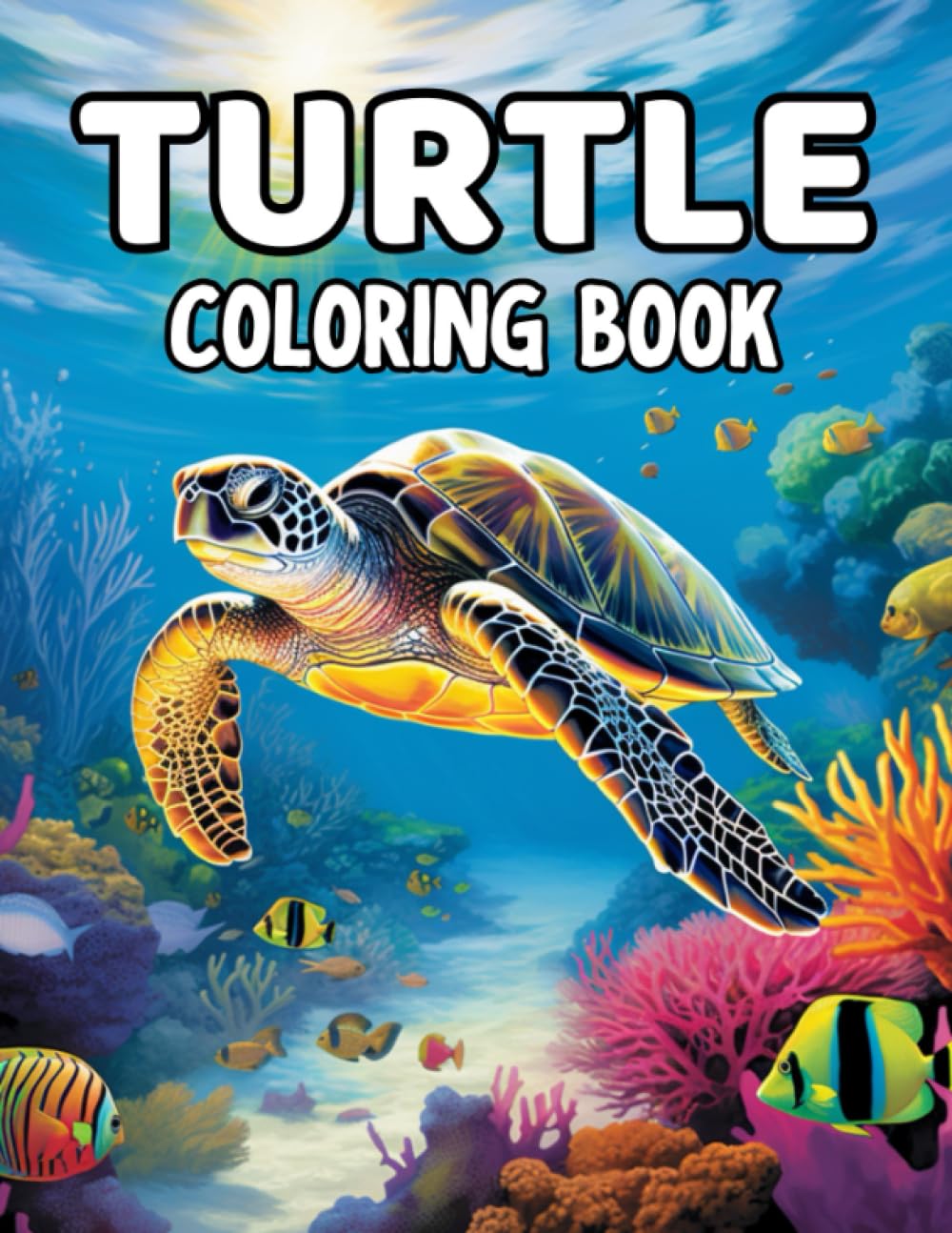 Turtle Coloring Book for Adults: Serene Underwater World | 50 Relaxing Turtle Designs for Anti-Stress, Anxiety, and Relaxation