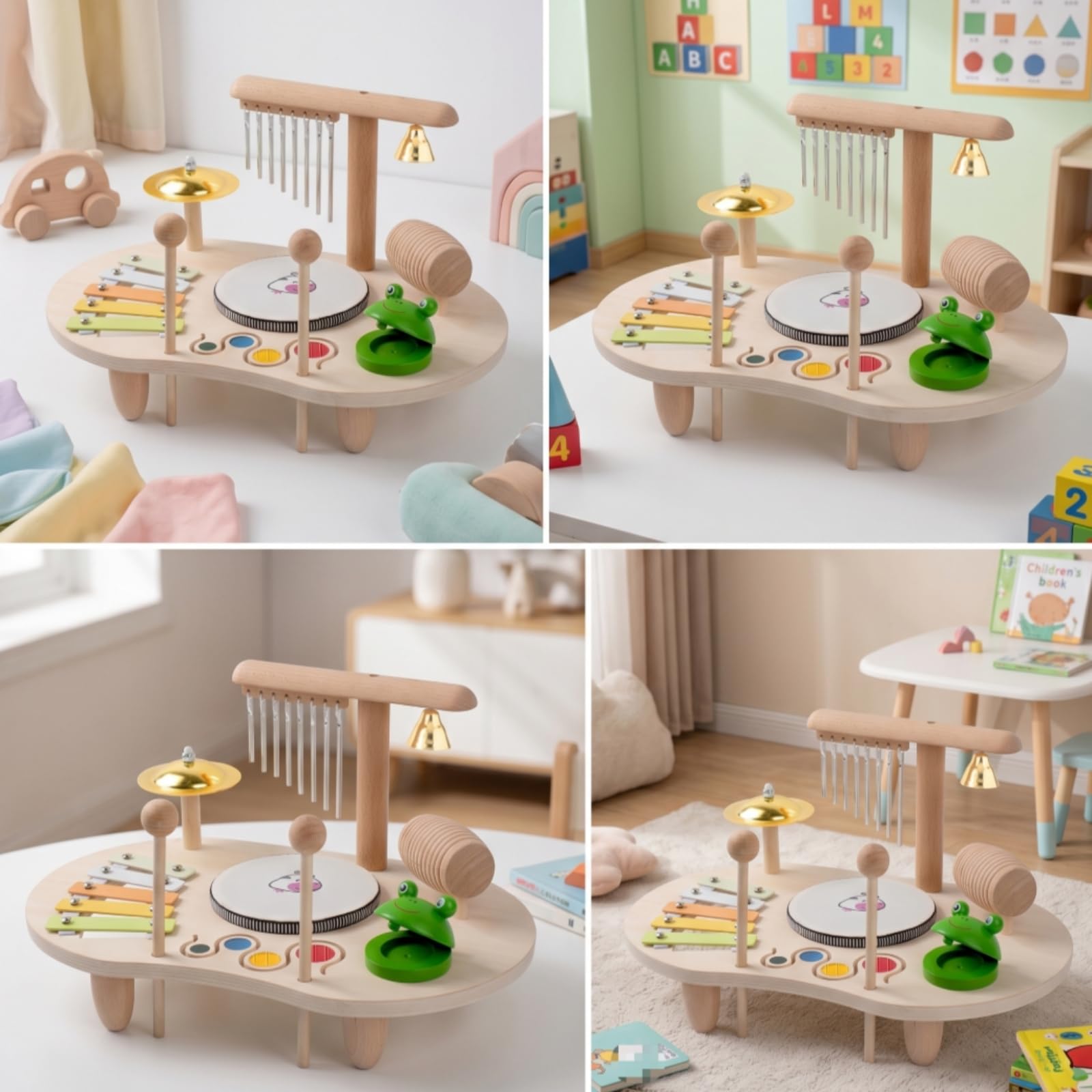 con Baquetas Estimulación Sensorial Juguete Musical Madera Mesa Actividades Musical para Niños