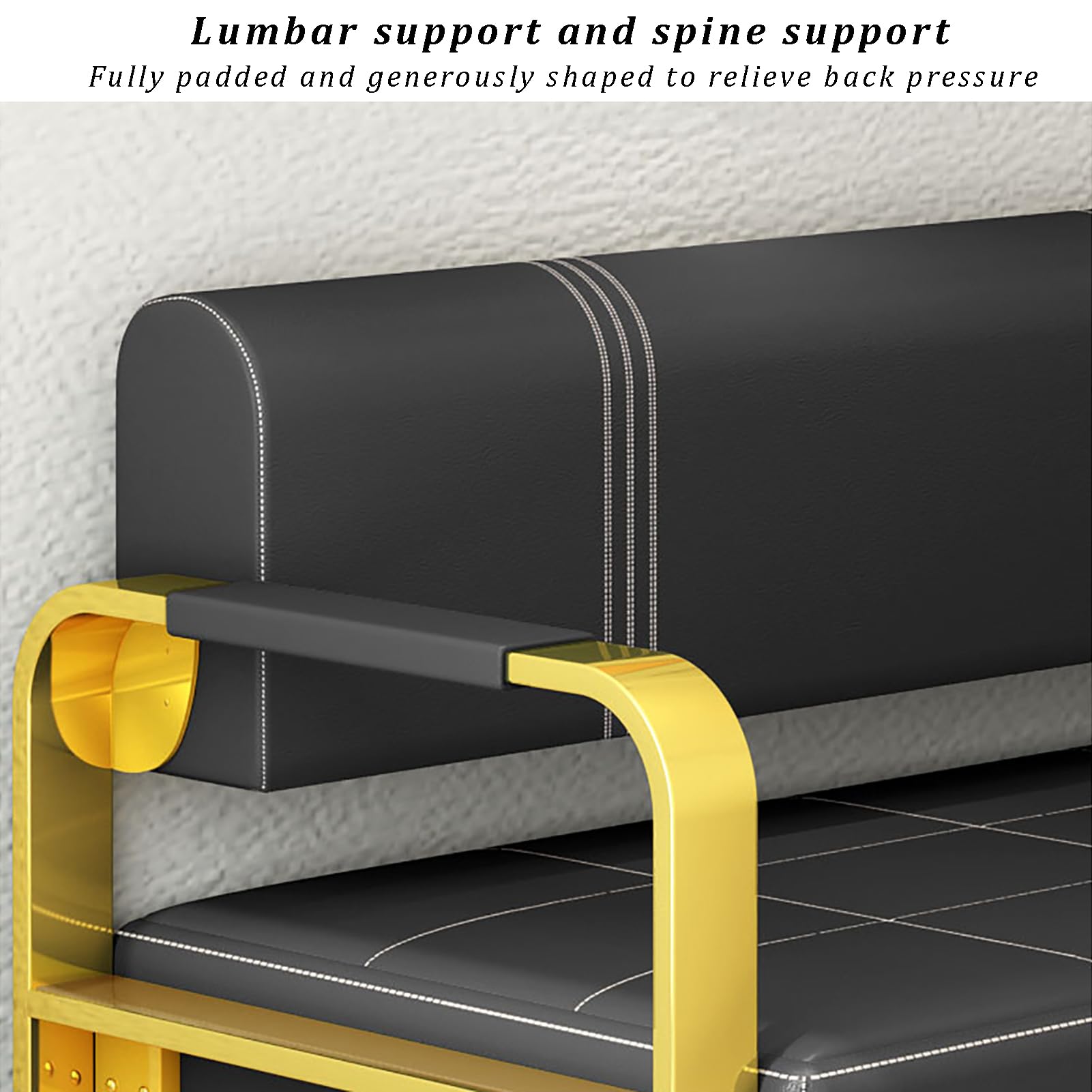 Kunstleder Loveseat Sofa Moderne 2-Sitzer Futon Couch mit Metall Quadratischen Armlehnen Freizeit Sitzgelegenheit für Wohnzimmer und Wohnung