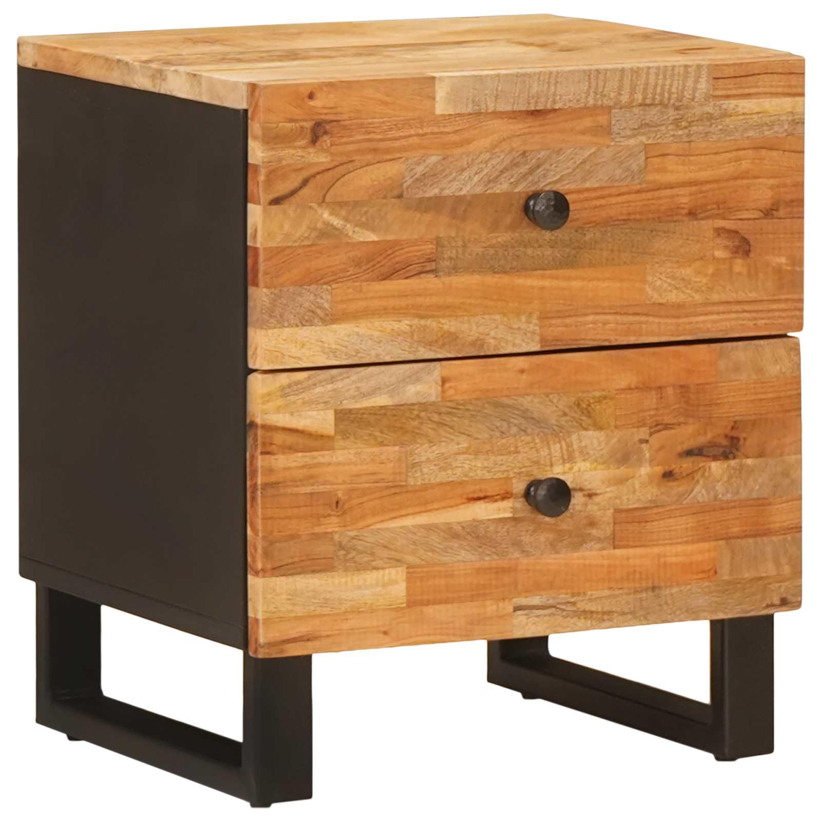Table de Chevet en Bois de Manguier Massif au Charme Rustique et Chic
