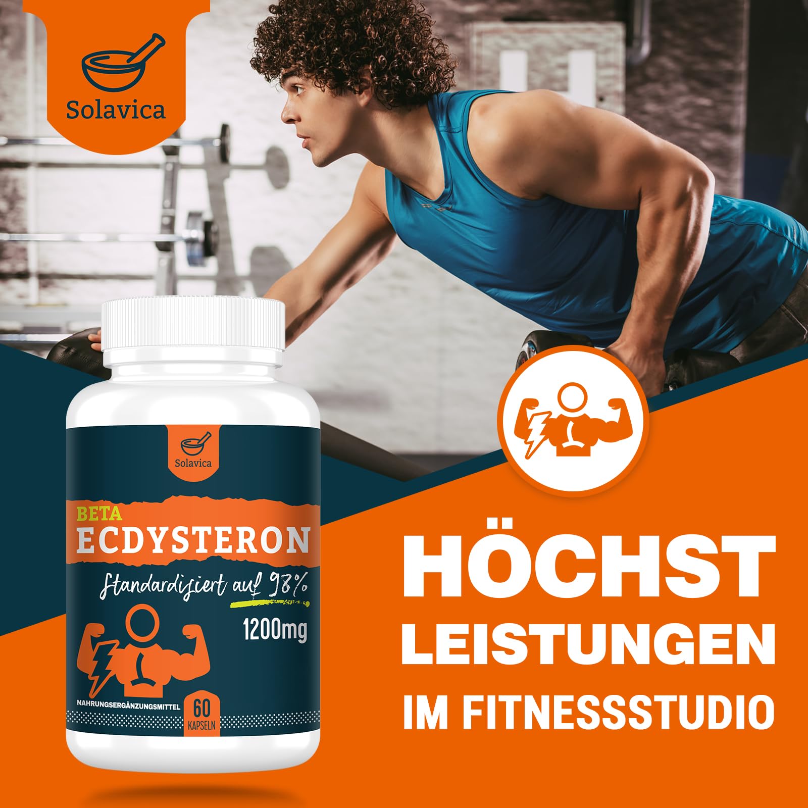 Beta Ecdysterone Suplemento 1200 mg por Porción (60 Cápsulas) – Suministro para 1 Mes (60 unidad (Paquete de 3))