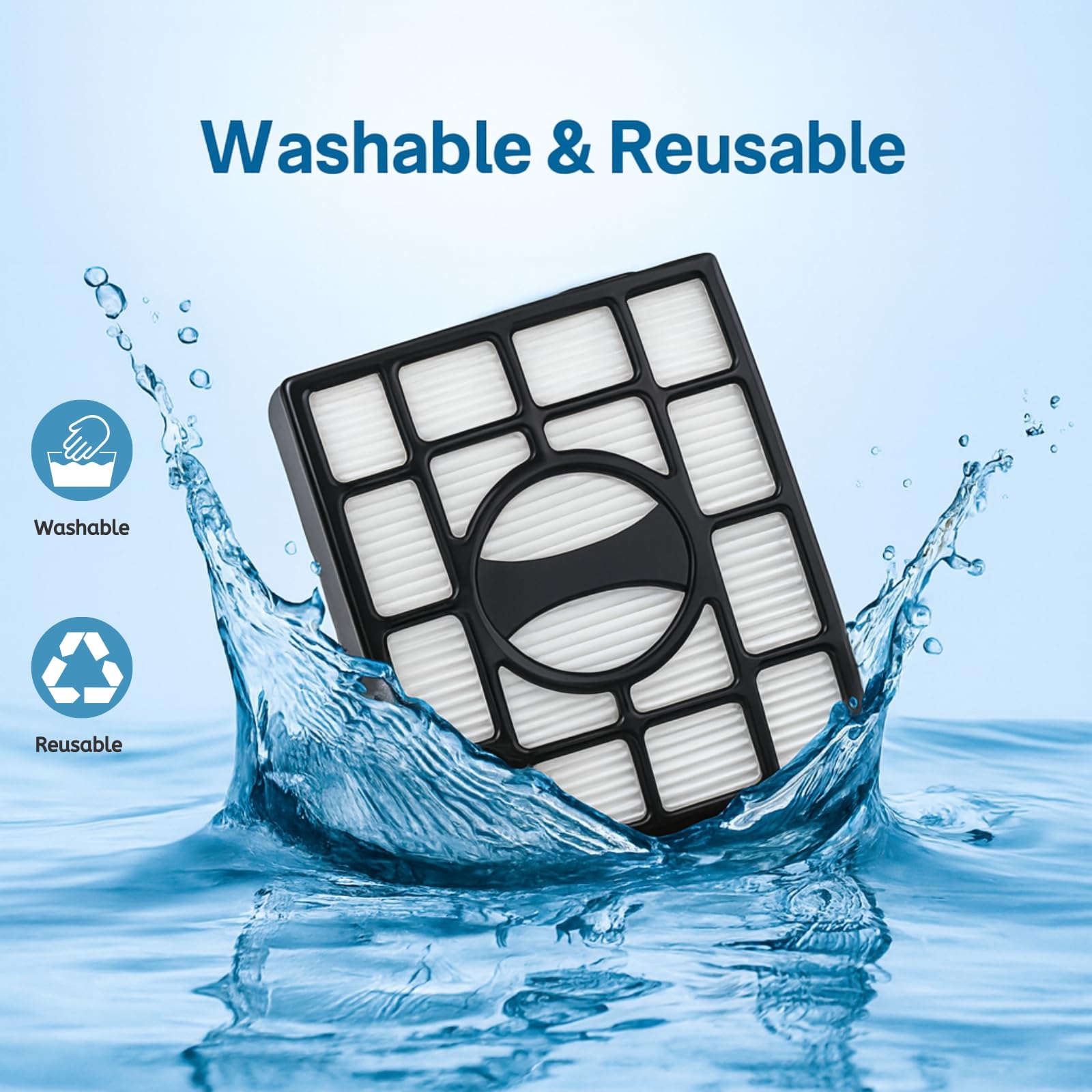 Nispira XHEPA560 - Filtro HEPA de repuesto para aspiradoras verticales Shark CU530 NV431 QU573QBL QU573QGN QU573QRD UV650 UV725 ZU560 ZU561 ZU562 ZU572 ZD201, 4 unidades