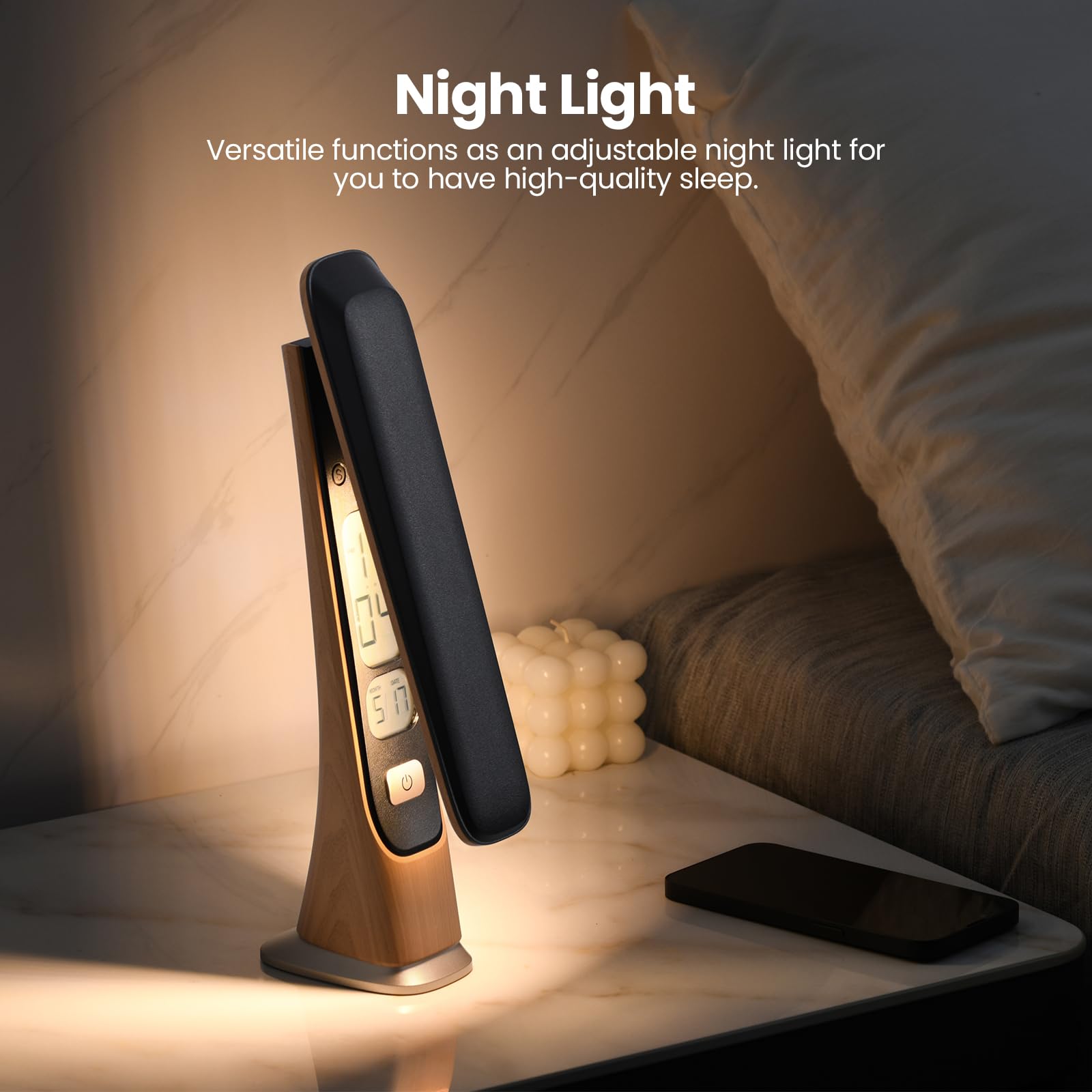 Lampe à Poser De Bureau LED à 5 Modes D'éclairage Avec Chargeur