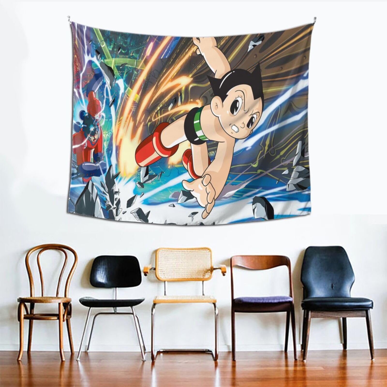 Amazon.co.jp: 鉄腕アトム  寝室リビングオフィスの洗練された壁面装飾背景壁掛け布、スタイリッシュで大サイズのオーダーメイドタペストリー152 X 130 Cm。 :  ホーム＆キッチン