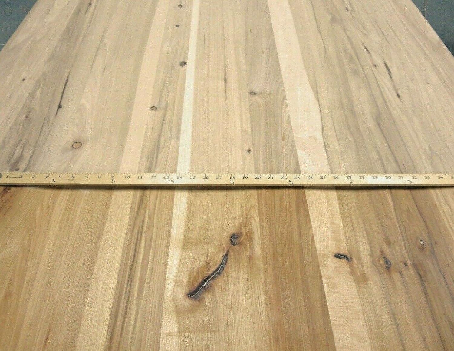 Hickory Pecan Rustic Plank Knotty Wood Veneer 36" x 96" on Paper Backer 1/32"
