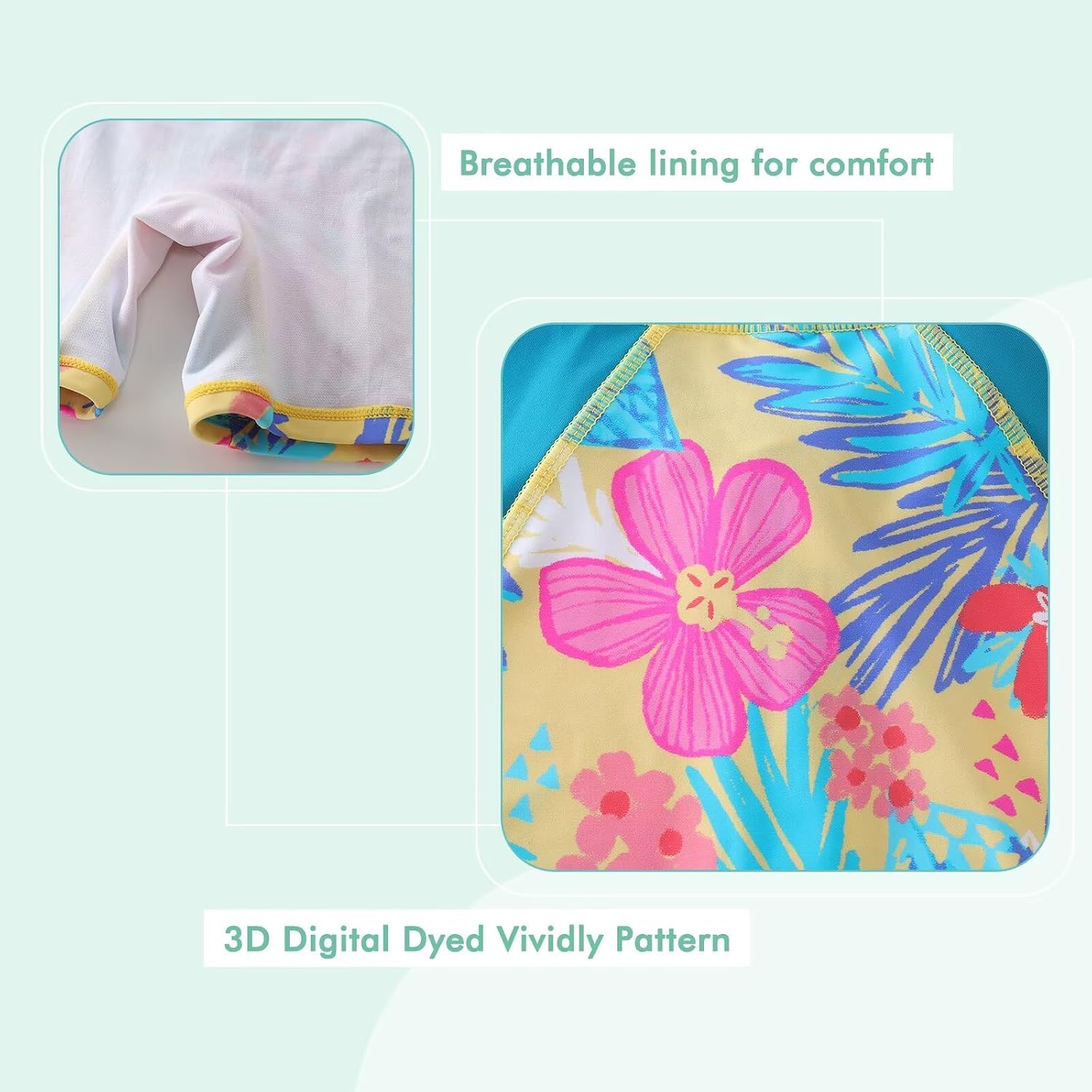 Girls Short Sleeve Rash Guard One Piece Swimsuits Zipper Front Bathing Suit Sun Protection 3-16 Years