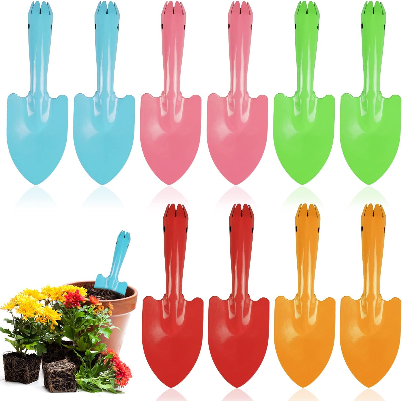 Mini Colorful Metal Hand Shovel Digging Trowel Set