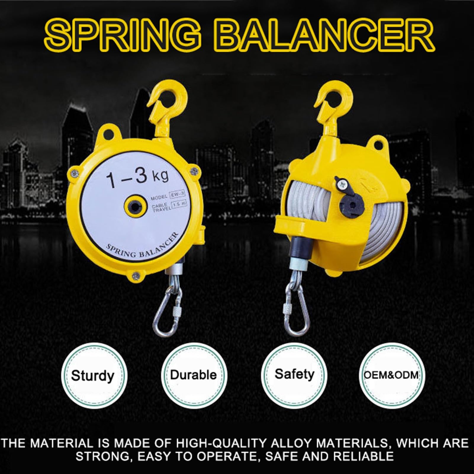 Spring Balancer Clamp Spring Balancer, Retractable 2m Spring Balancer Tool Suspension With ...