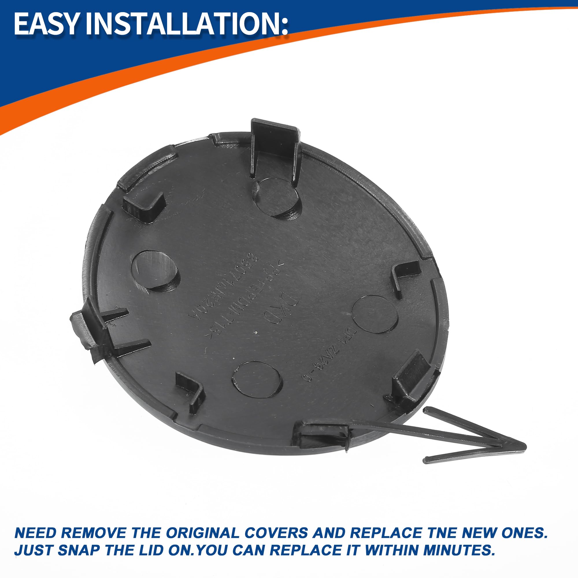QUARKZMAN Tappo Copri Gancio Traino Posteriore Destra per Paraurti auto Copertura Gancio di Traino Tappo Non Verniciato Adatto per Nissan Qashqai J10 2007-2014 No.85071BR00A - 1 pezzo