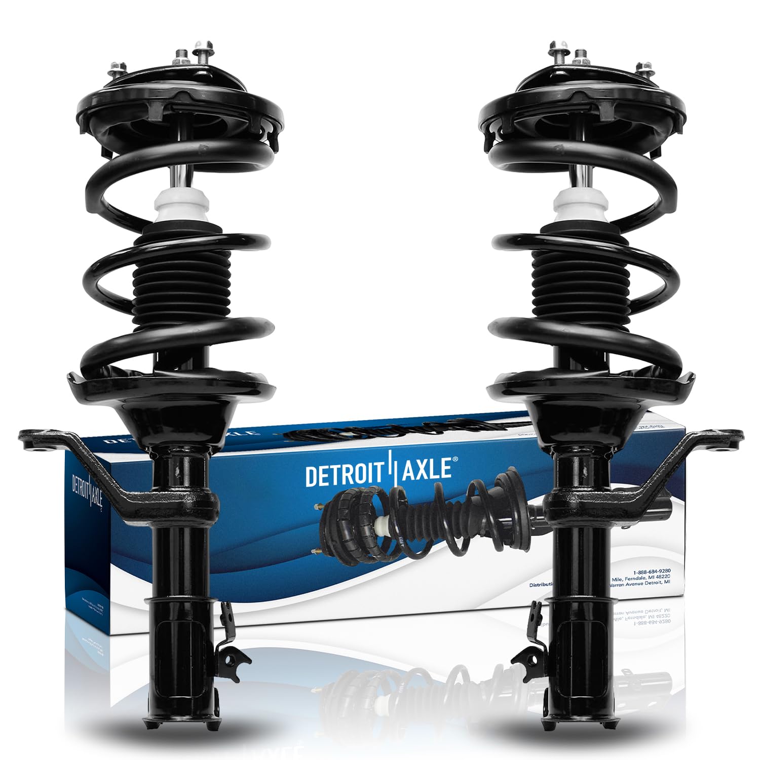 Detroit Axle - 2 Front Struts for 2002-2006 Honda CR-V Complete Struts with Coil Spring 2003 2004 2005 Replacement Quick Install Ready Strut Shock Assembly
