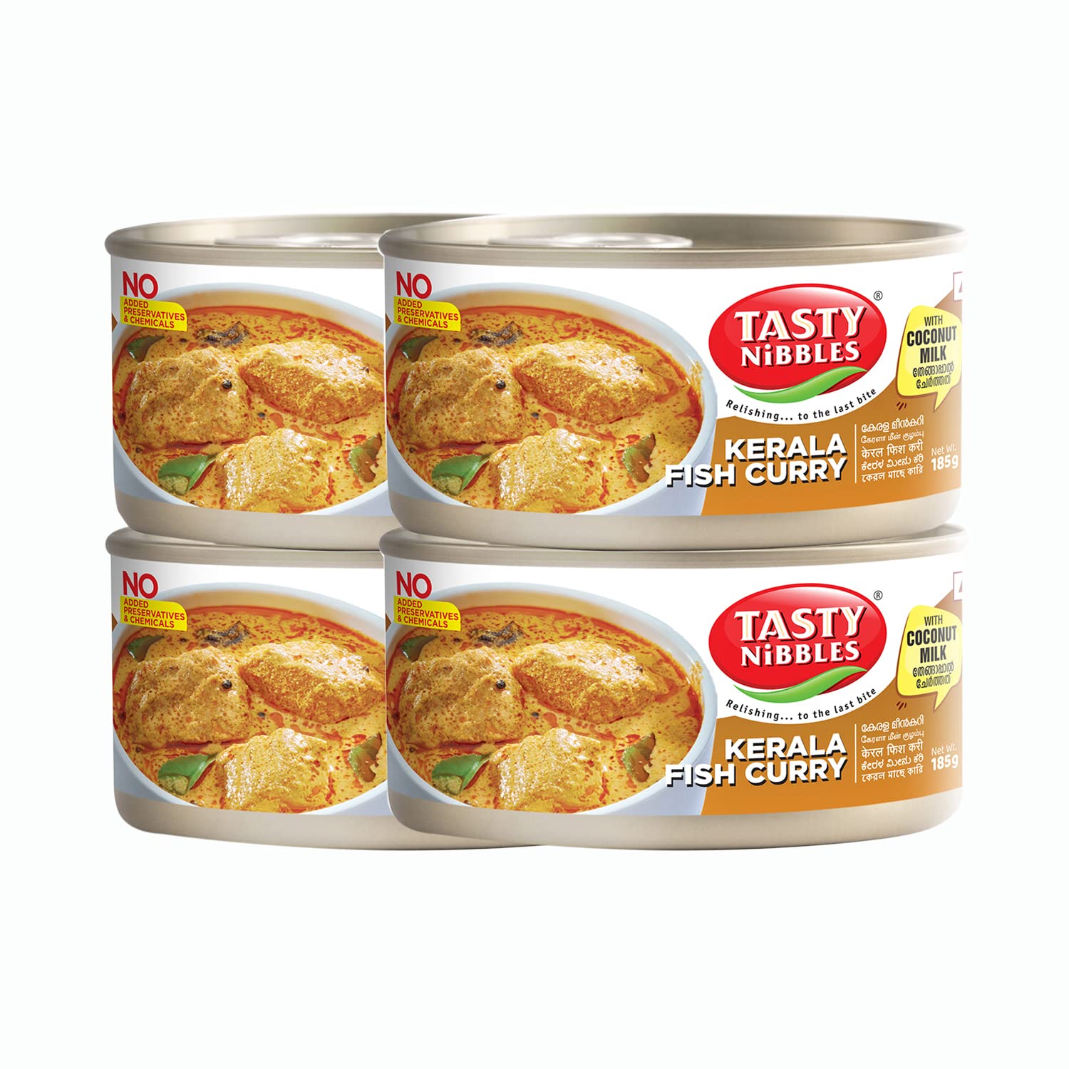 TASTY NIBBLES Kerala Fish Curry 185 G X 4 (Pack of 4, 740G)