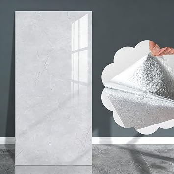 Strong Self-Adhesive Cuttable Drop Ceiling Panels, Rectangular Sticky Plastic Tiles for Walls, Decor Modern Lightweight Ceiling Tiles CoveringLight Gray,30 pcs Cover 5.4 m2