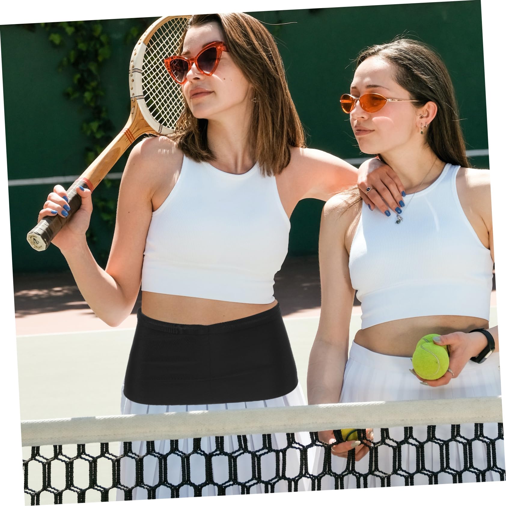 BESPORTBLE Banane de Tennis Balle de Tennis de Tennis pour Poche Sportif Accessoire Tennis Accessoires Tennis de balles de Golf Organisateur de balles de Golf Spandex Black