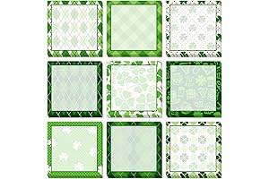 9 Pieces Self-Adhesive St. Patrick's Day Shamrock Sticky Notes for Coworkers