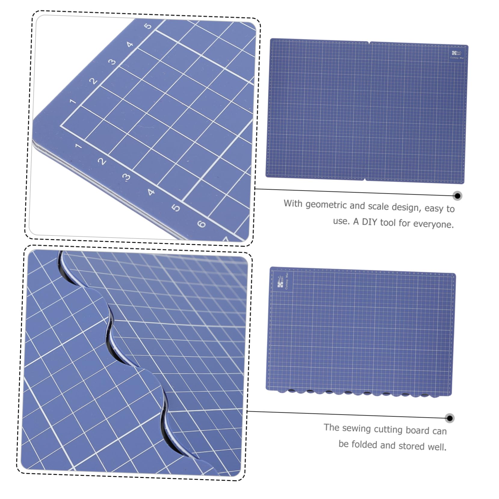 Alfombrilla de Corte Plegable Autorrreparable Azul Pvc