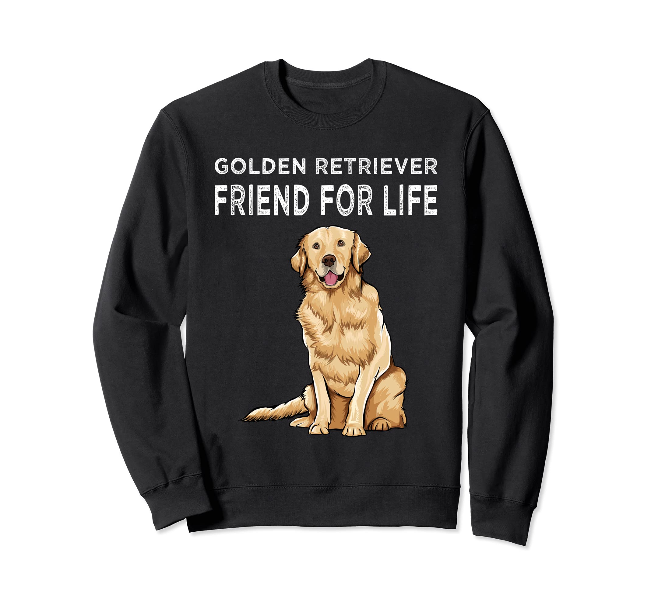 Golden Retriever Friend For Life Dog Friendship Sweatshirt, Black