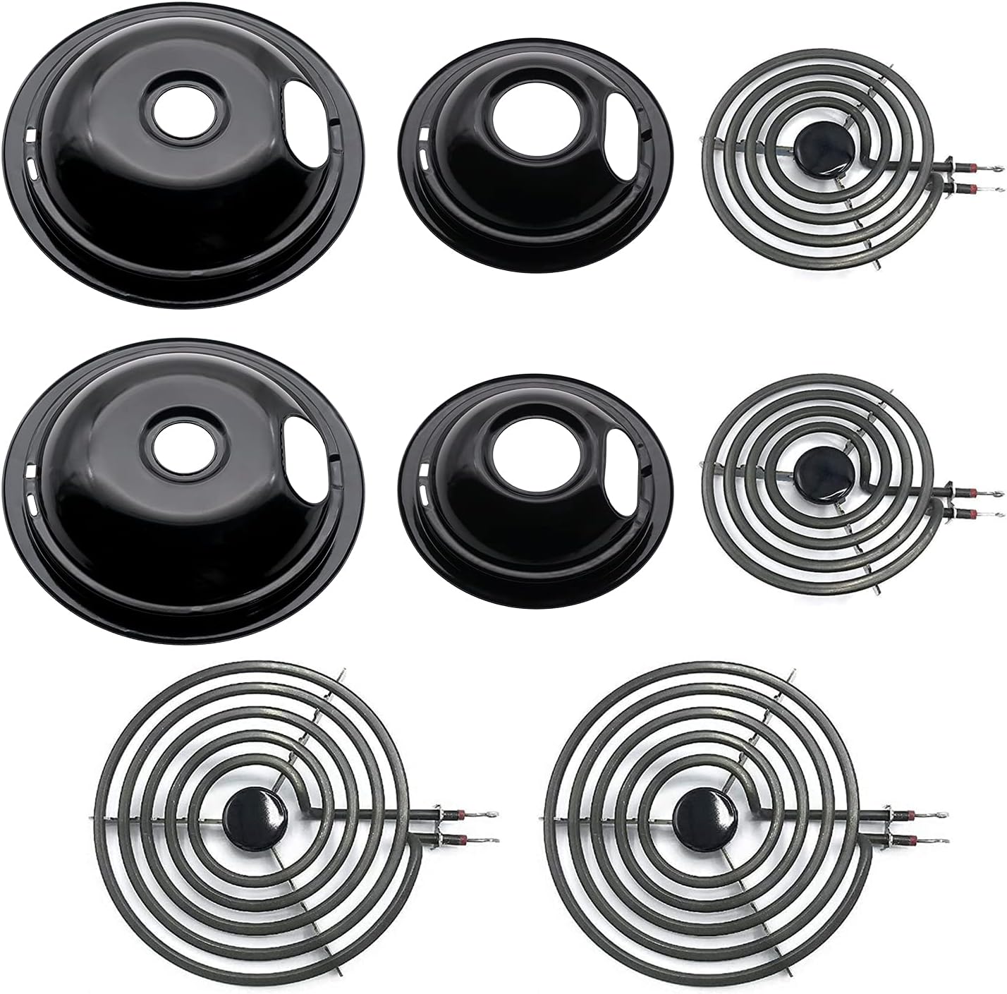 Siwdoy W10290350 and W10290353 Porcelain Burner Drip Pan Bowls, MP22YA Electric