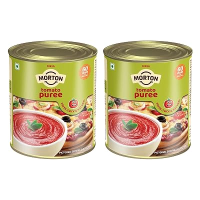Morton Tomato Puree | Sweet & Tangy Flavor | 825g Tin | Ready-to-Use Tomato Paste for Cooking, Pasta, Pizza, Sauces & In