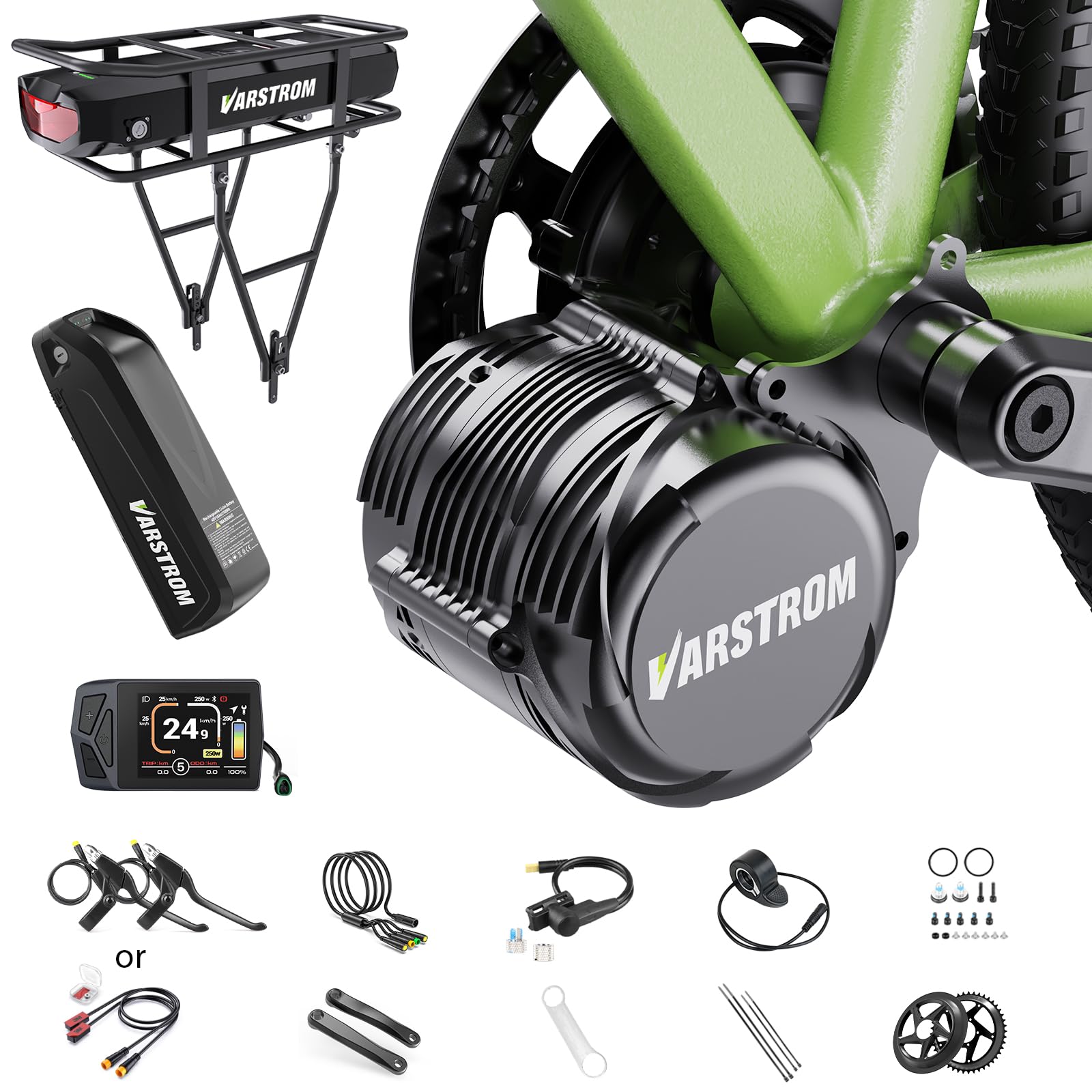 TSDZ-2B Z8 TSDZ16 Central Moteur Kit Conversion Velo Electrique | Varstrom TSDZ-2B Z8 TSDZ16 Central Moteur 48V 36V 250W with Torque Sensor, Optional LCD Display and Battery, Tong/*Sheng