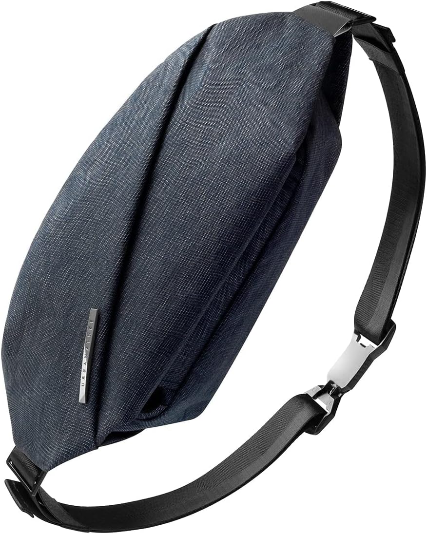 NIID-R0 Sling Bag Waist Bags Men Multipurpose Fanny Pack Waterproof Crossbody Bag Casual Daypack for Travel Cycling Gym, Indigo, Medium, Cycling