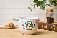 Vista 175 de Silver Buffalo The Powerpuff Girls Girl Power Featuring Blossom, Bubbles, and Buttercup Ceramic Ramen Noodle Rice Bowl with Chopsticks, Microwave