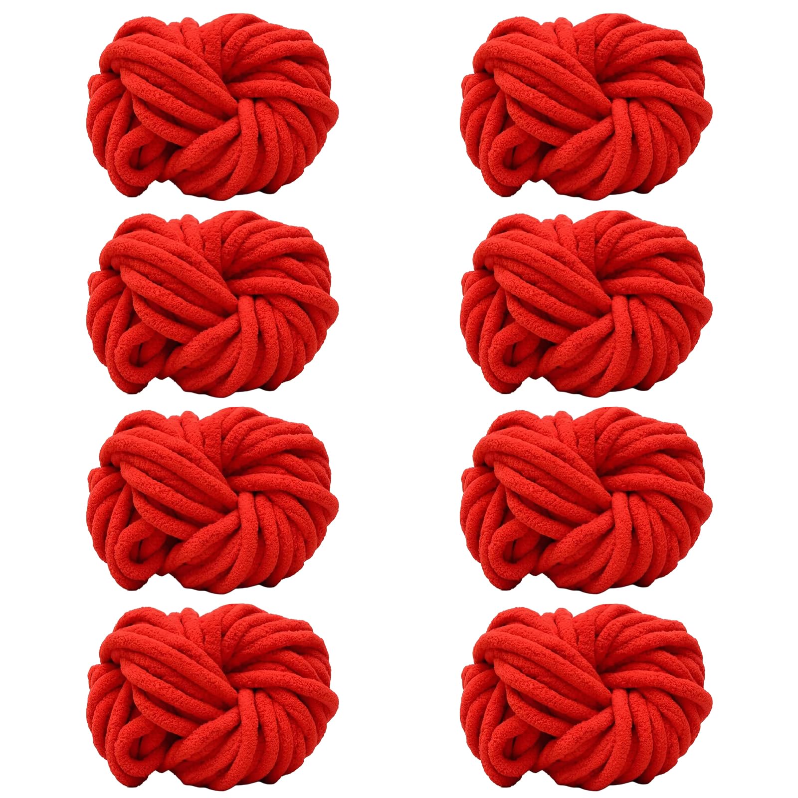 Maxee Dicke Wolle Garn 8 * 250 Stück, Sperrige Armstricken Wolle, Soft Arm Knitting, XXL Grobstrick Weiches Wollgarn, zum Häkeln für Decke, Perfekt zum Weben von Haustier Nest, Decken, Zierkissen