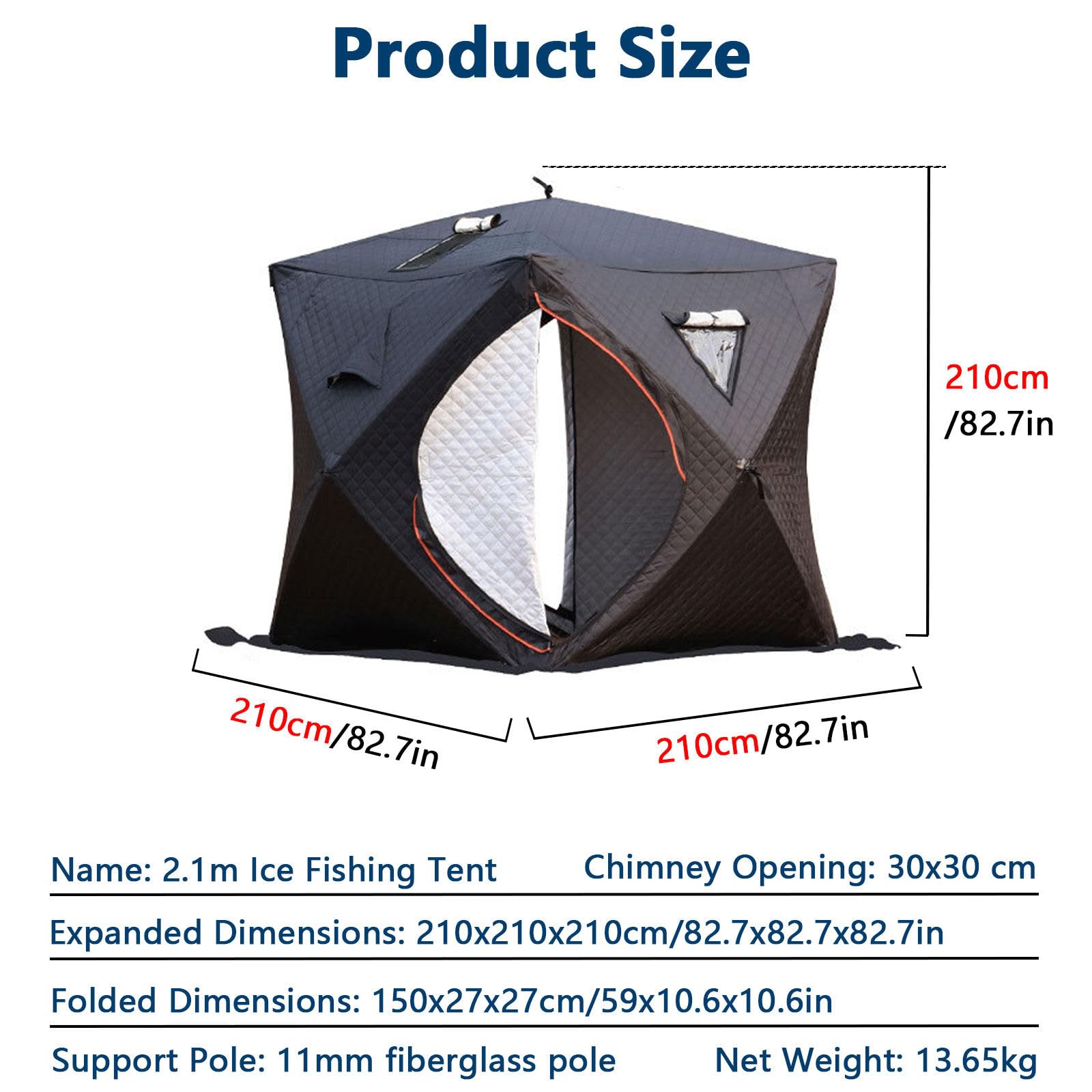 Abri portable pour pêche sur glace – Tente de sauna extérieure facile à installer