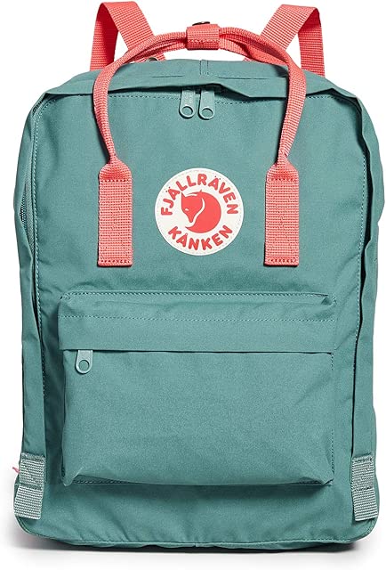 Fjällräven Fjallraven Women's Kanken Backack, Frost Green/Peach Pink, One Size