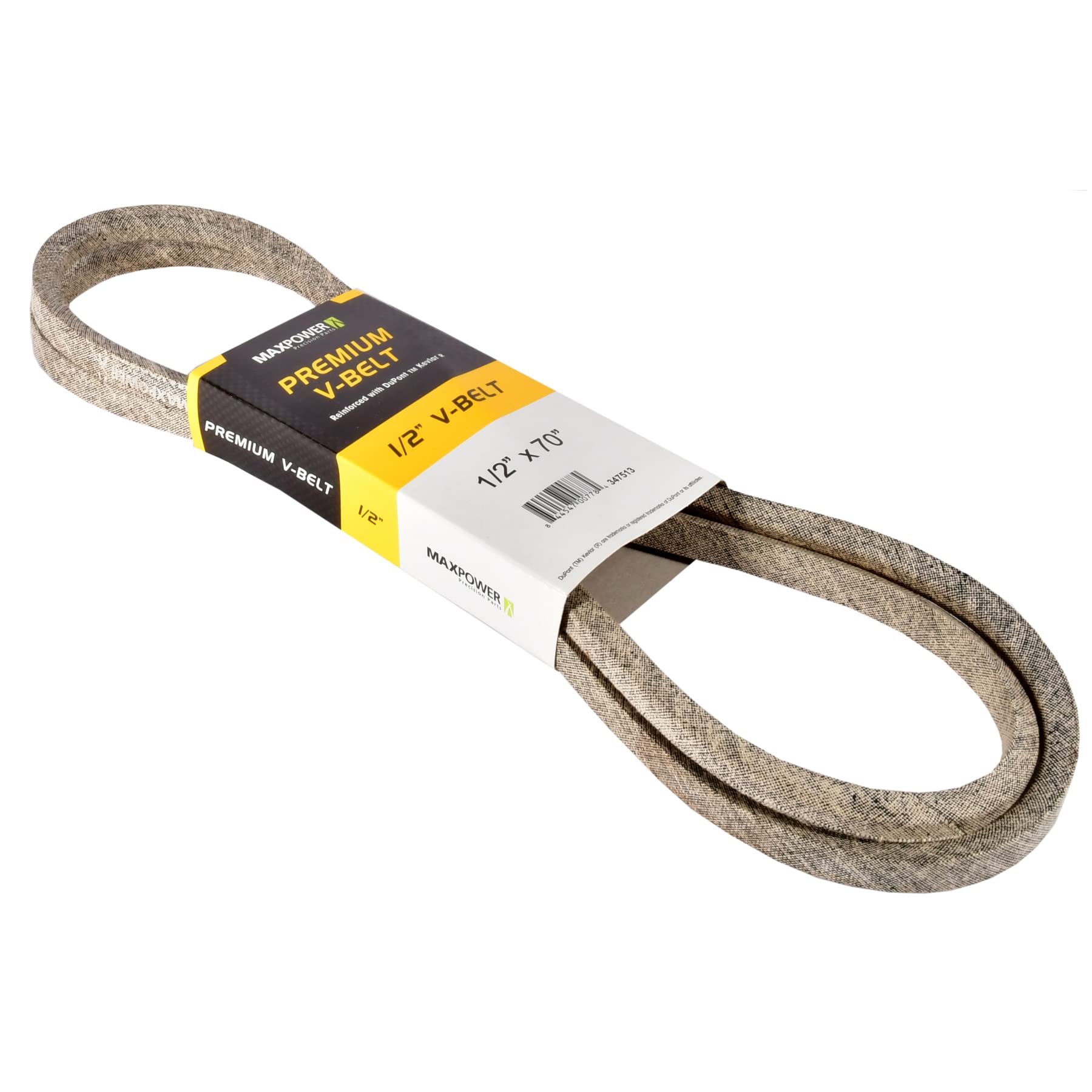 MAXPOWER V-belt 347513, Kevlar reinforced, 1/2 inch x 70 inch, 4L700, outer length L(a) 1780 mm, Brown, 1/2" x 70" - Image 2