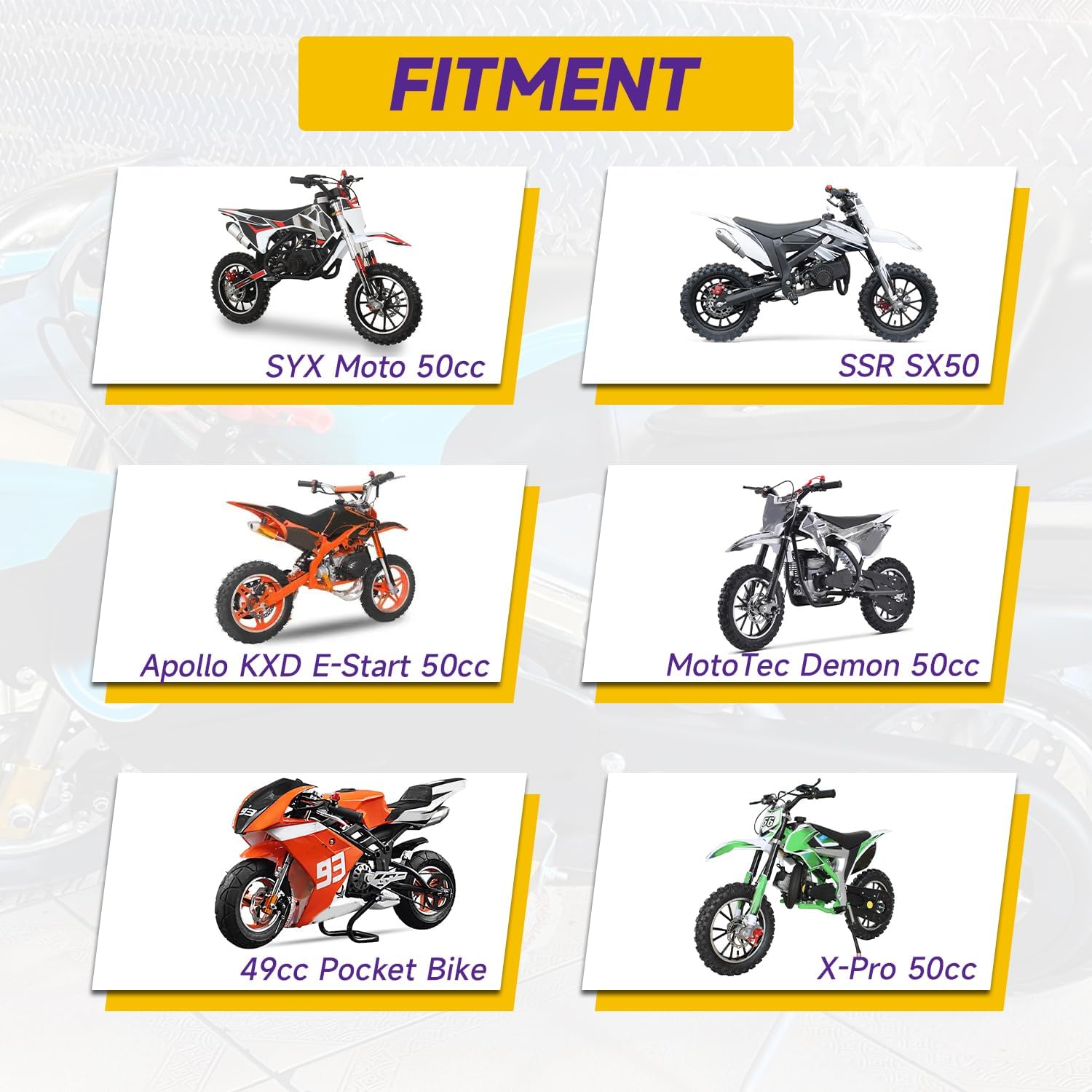 HIAORS 43cc 47cc 49cc 2-Stroke Carburetor Ignition Coil Throttle Assembly Kit for SYX Moto 50cc Mini Dirt Bike ATV, PZ13 13mm Carb for Coolster QG-50 SSR Kids Pocket Bike Gas Scooter Chopper Parts