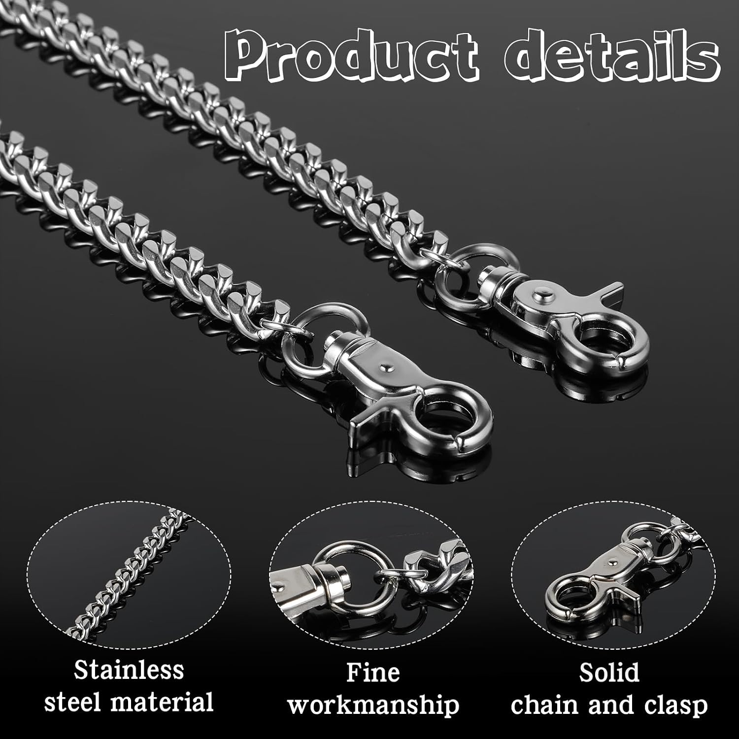 Mabor Pants Jeans Chain for Men Women Goth Biker Chains