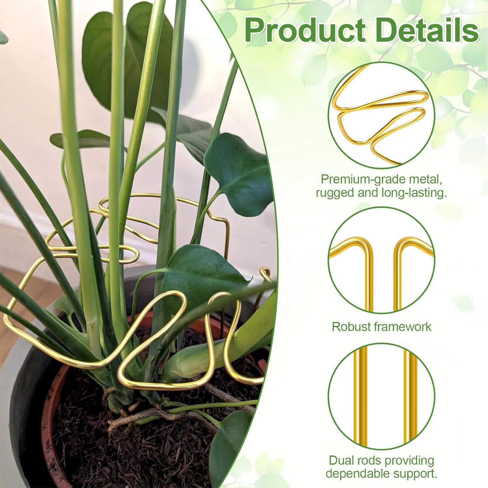 2 Stck Pflanzensttze, Rankhilfe Monstera, Pflanzenstab fr Kletternde  Zimmerpflanzen Einzigartige, Multifunktionale Pflanzenstnder fr Drinnen  und Drauen : Amazon.de: Garten