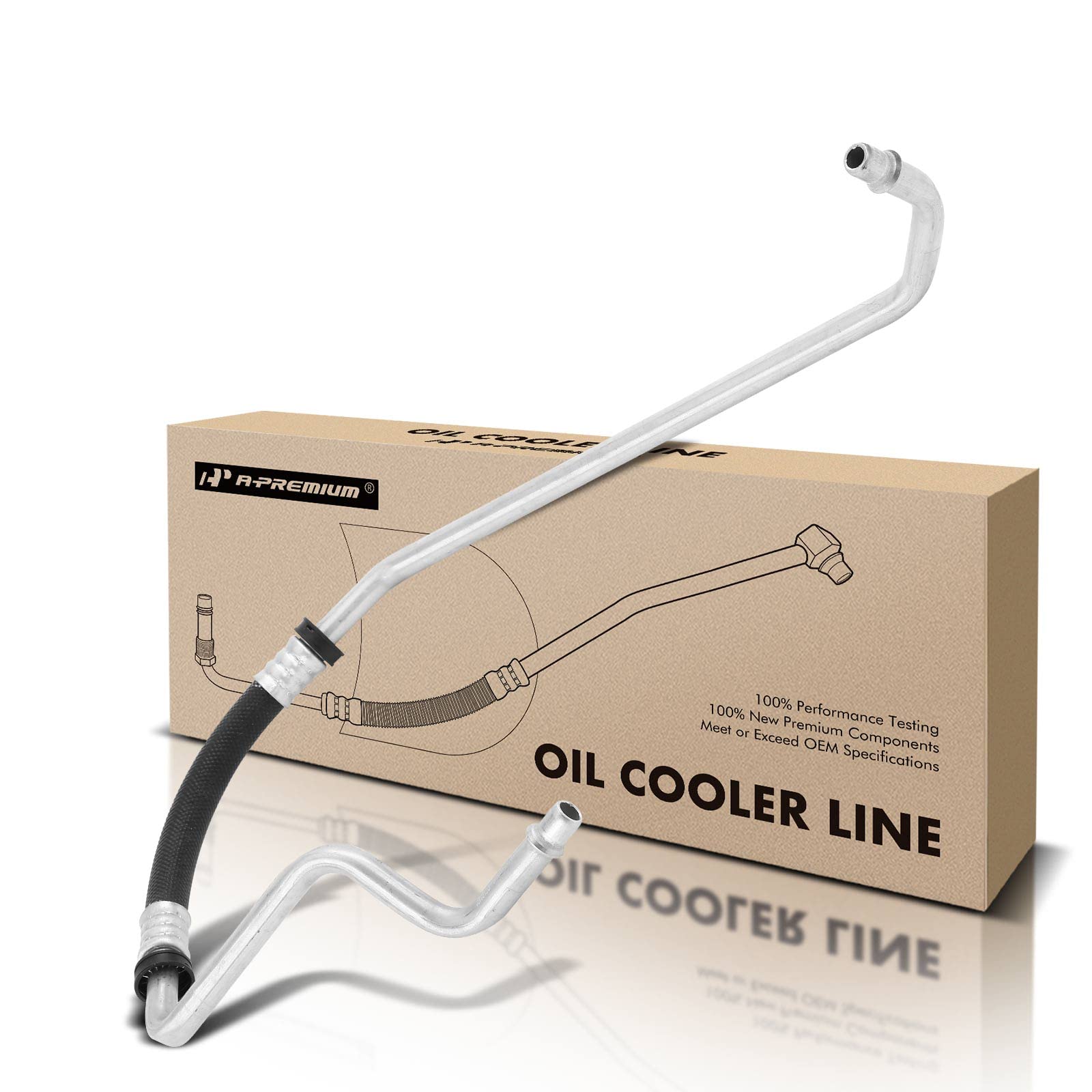 Photo 1 of A-Premium Automatic Transmission Oil Cooler Line Hose Assembly Compatible with Chevrolet Silverado 2500 HD 3500 GMC Sierra 2500 HD 3500 2003-2005 6.6L