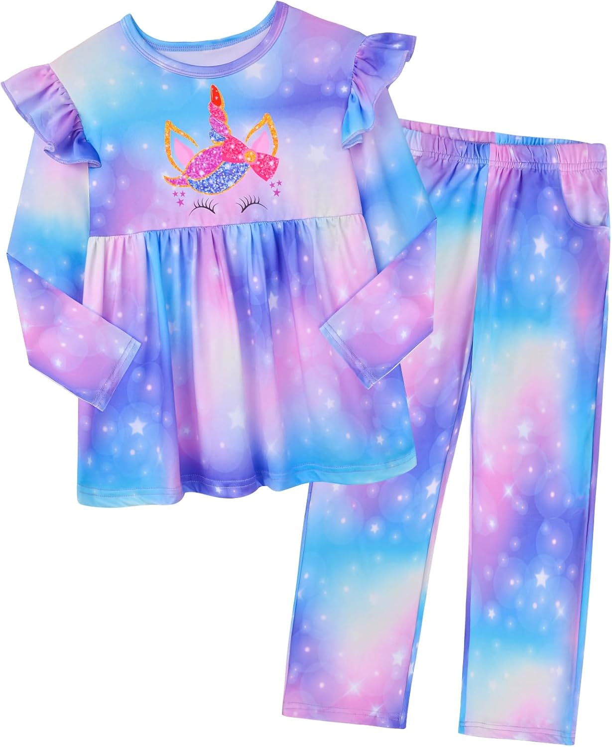 Nidoul Girls Pajamas Long Sleeve, Unicorn Pajamas Set Toddler Pjs Casual Wear for Girls 2-10Years Nidoul Girls Pajamas Long Sleeve, Unicorn Pajamas Set Toddler Pjs Casual Wear for Girls 2-10Years