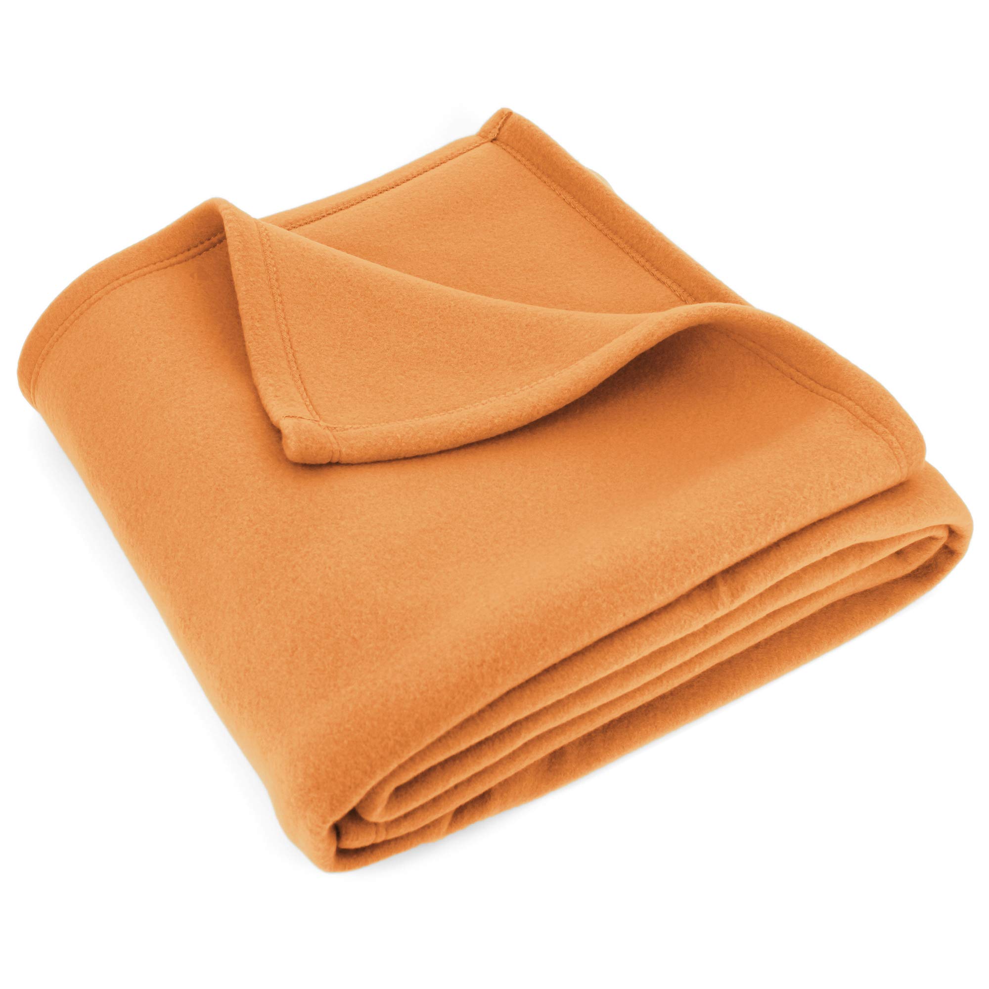 Linnea Couverture Polaire 220x240 cm Isba Miel 100% Polyester 320 g/m2 traité Non-feu