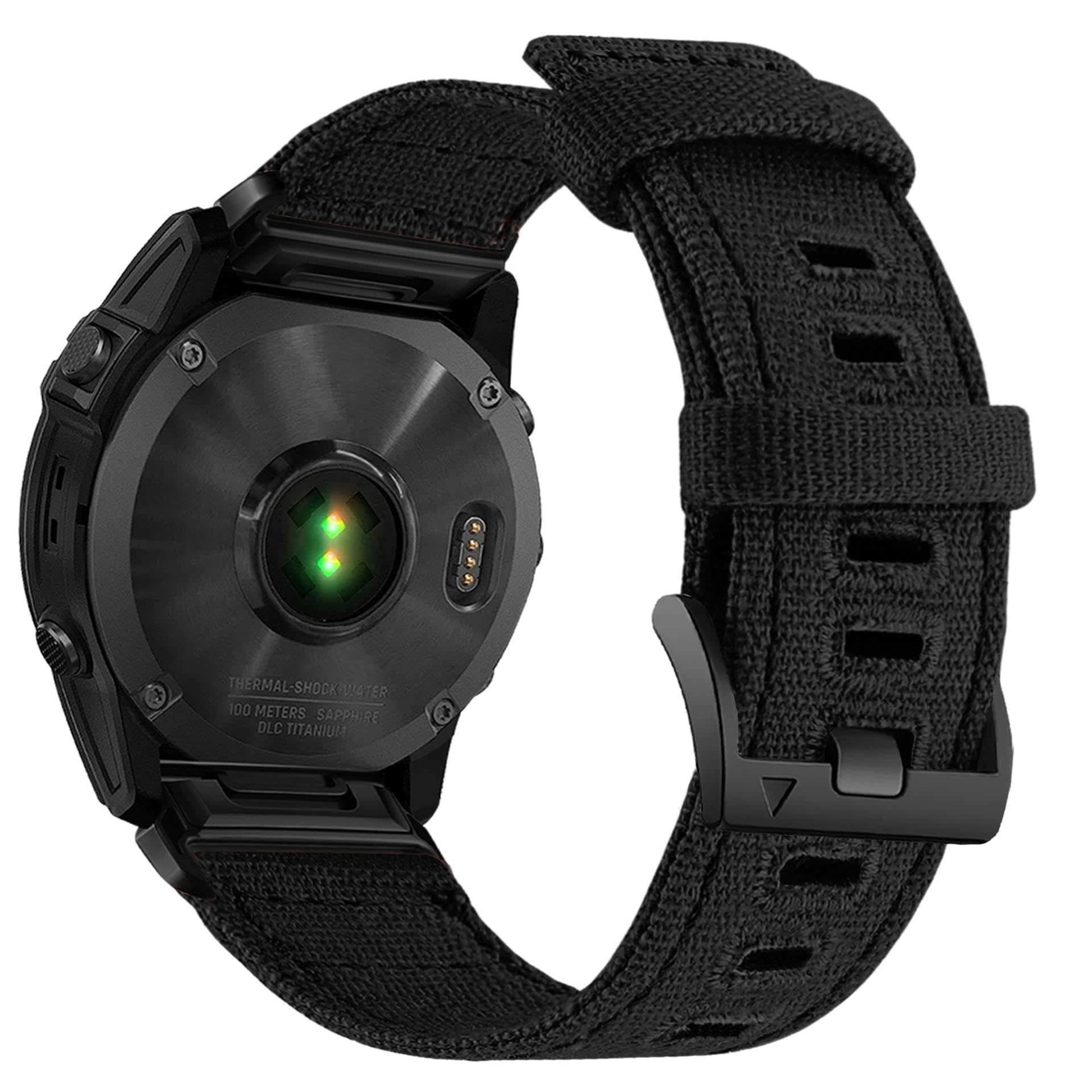 Abanen Heavy Duty Cotton Soft Canvas Watch Band for Garmin Fenix 8 / epix Pro (47mm), Quick Fit 22mm Outdoor Sports Strap for instinct 3 45mm, Fenix 7