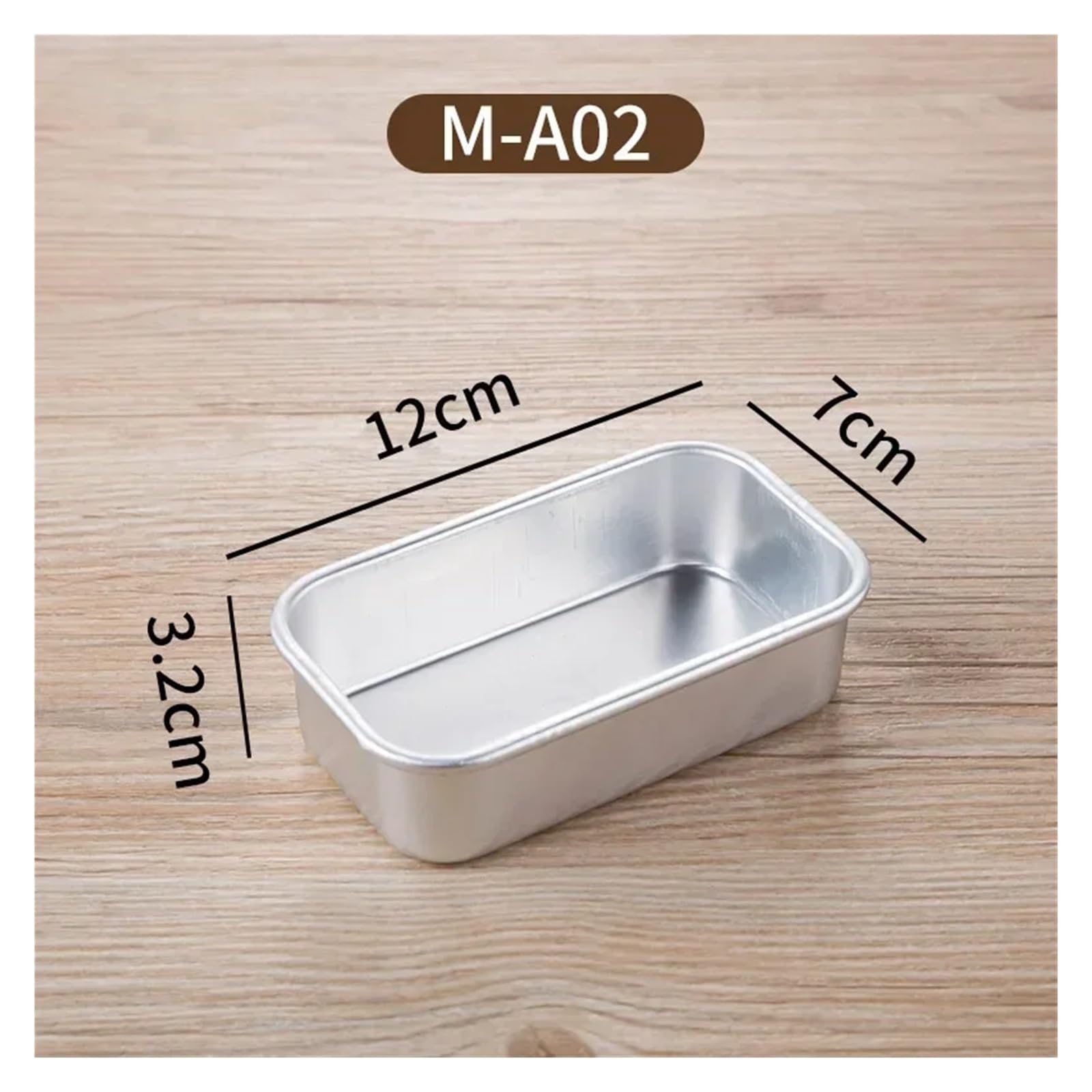 Genérico Juego de 5 moldes cuadrados de aleación de aluminio antiadherentes for hornear pan, queso, tartas y tostadas, ideal for hacer tú mismo en la cocina.