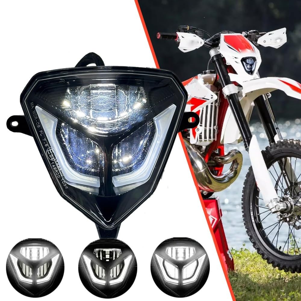 Dirt Bike Reflektor Pasuje do Beta RR 2T 4T 125 200 250 300 350 390 430 480 RACING RX 300 Motocross Offroad reflektor motocyklowy