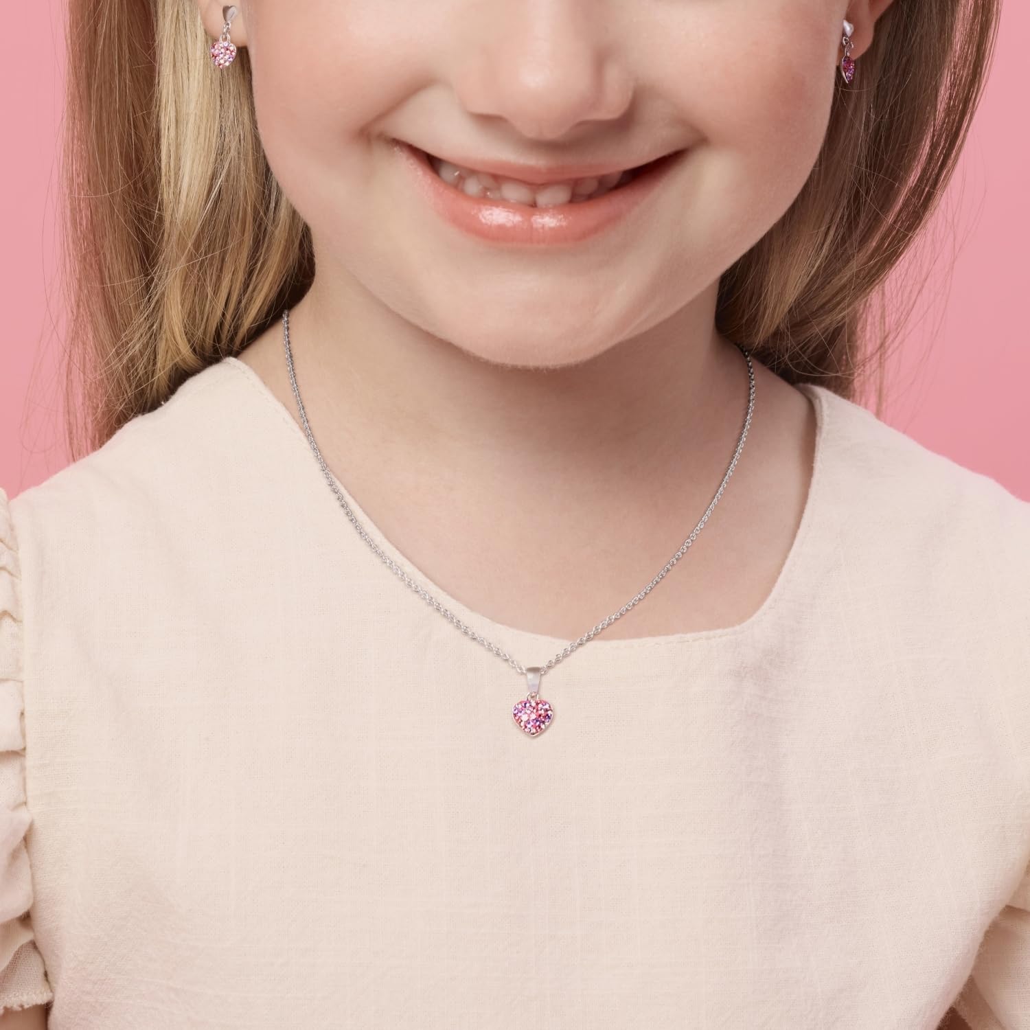 Prinzessin Lillifee Schmuck 925 Sterling Silber Mädchen Kinder Schmuck, mit Preciosa, Herz, Kommt in Schmuck Geschenk Box