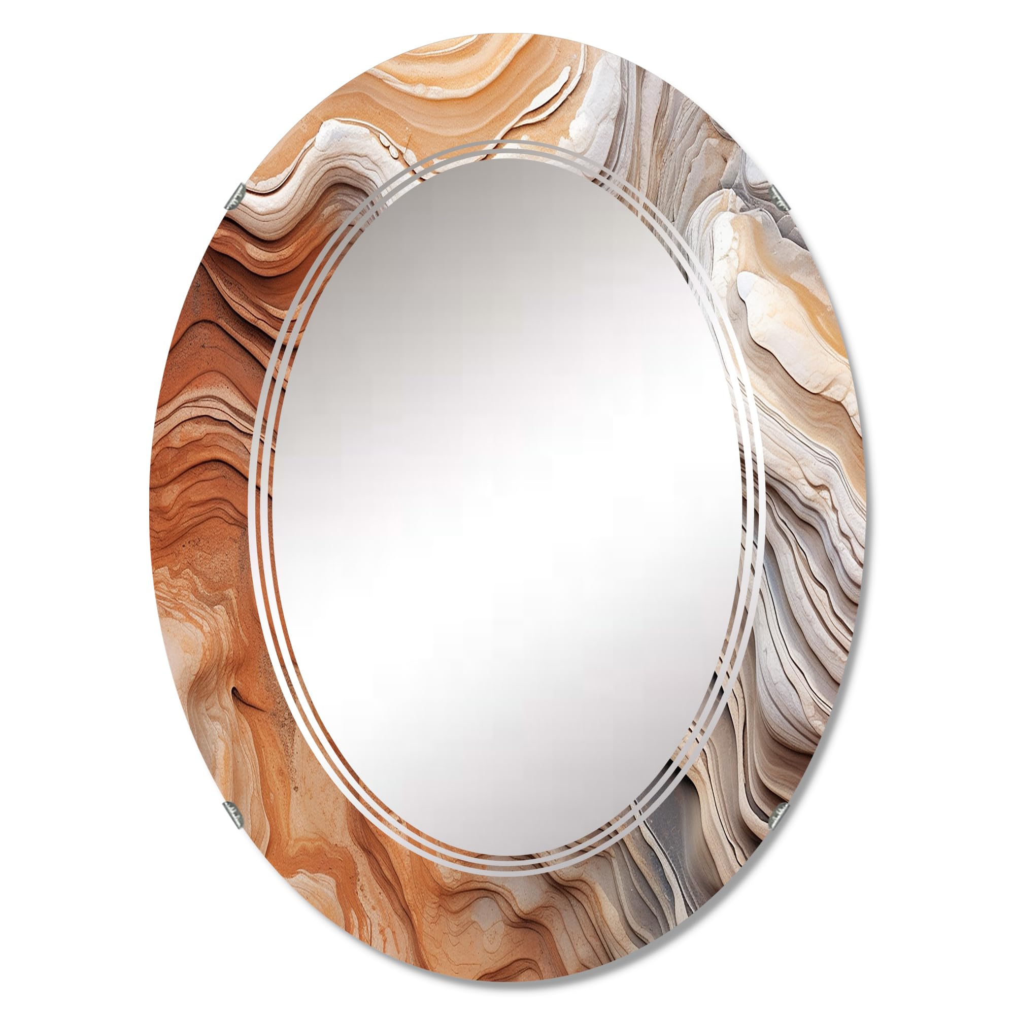 Abstract Marble Art with Copy Space IV Vanity Mirror Bathroom Wall Mirrors