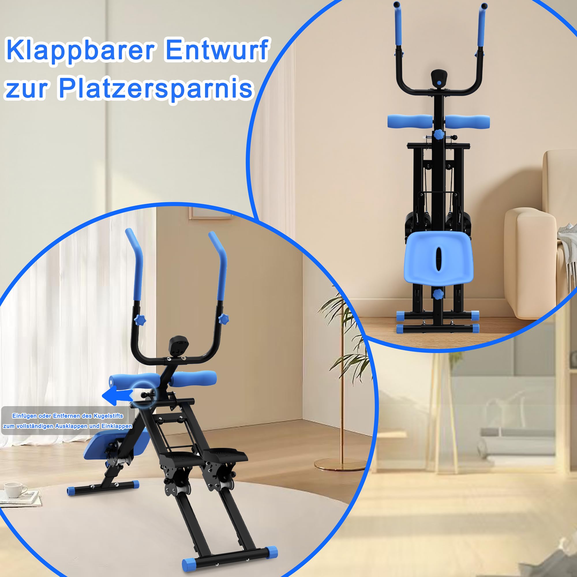 2 en 1 escaleras y abdominales – Máquina plegable multifunción para entrenamiento de cuerpo entero para gimnasio en casa