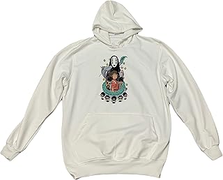 سويت شيرت انيمي ياباني جيبلي بغطاء للرأس 1 M ، اوف وايت للبالغين من الجنسين