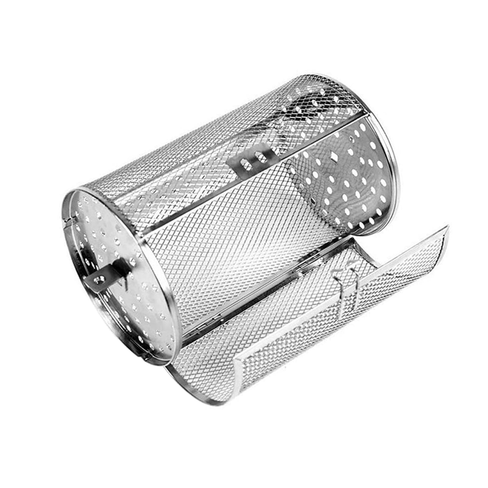 Parrilla giratoria de acero inoxidable para horno de 360 grados, cesta de aire para nueces secas