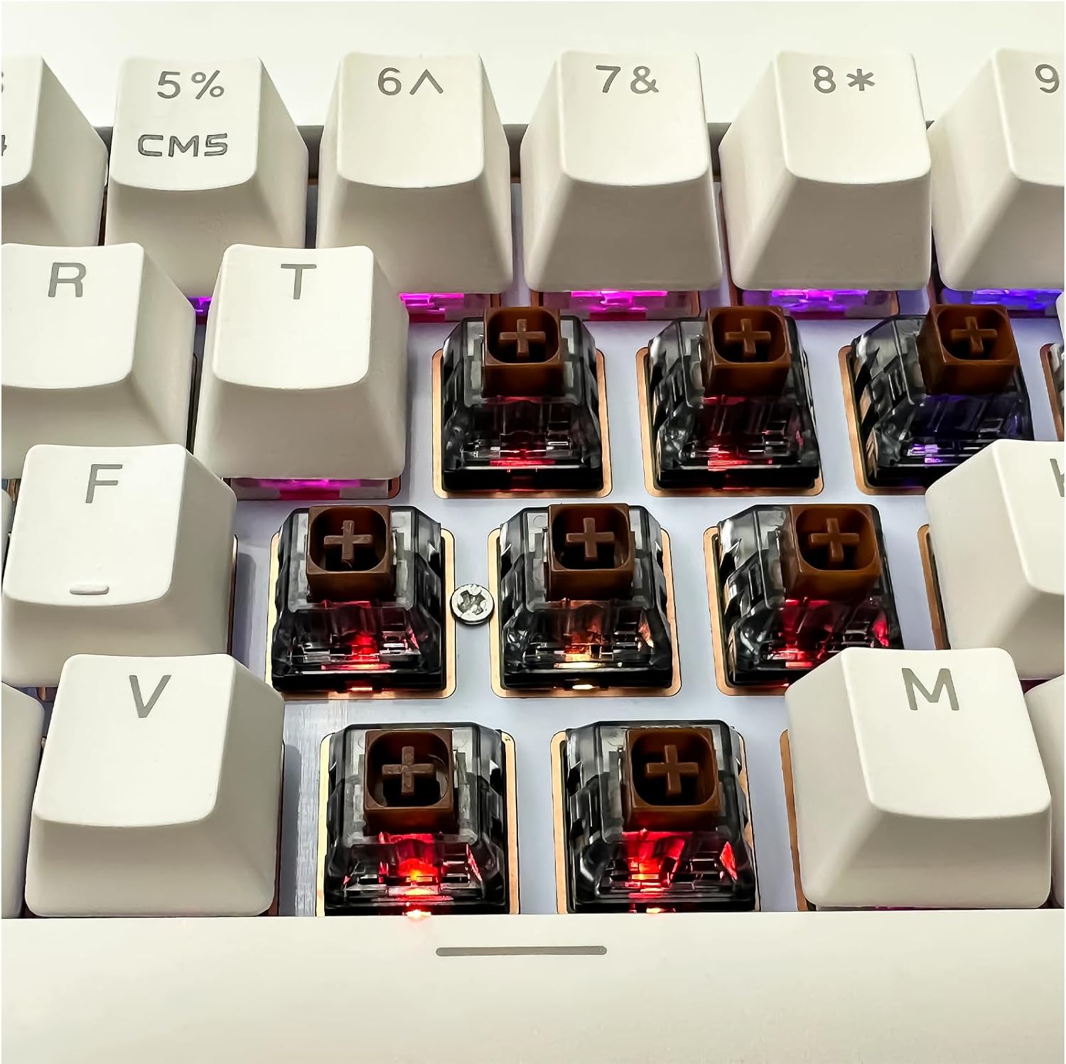 Zjmehty Upgrade Kailh Box V2 Brown Switches for Mechanical Gaming Keyboard,5-Pin 45gf Tactile/Dust&Waterproof Switches(108pcs,Brown)
